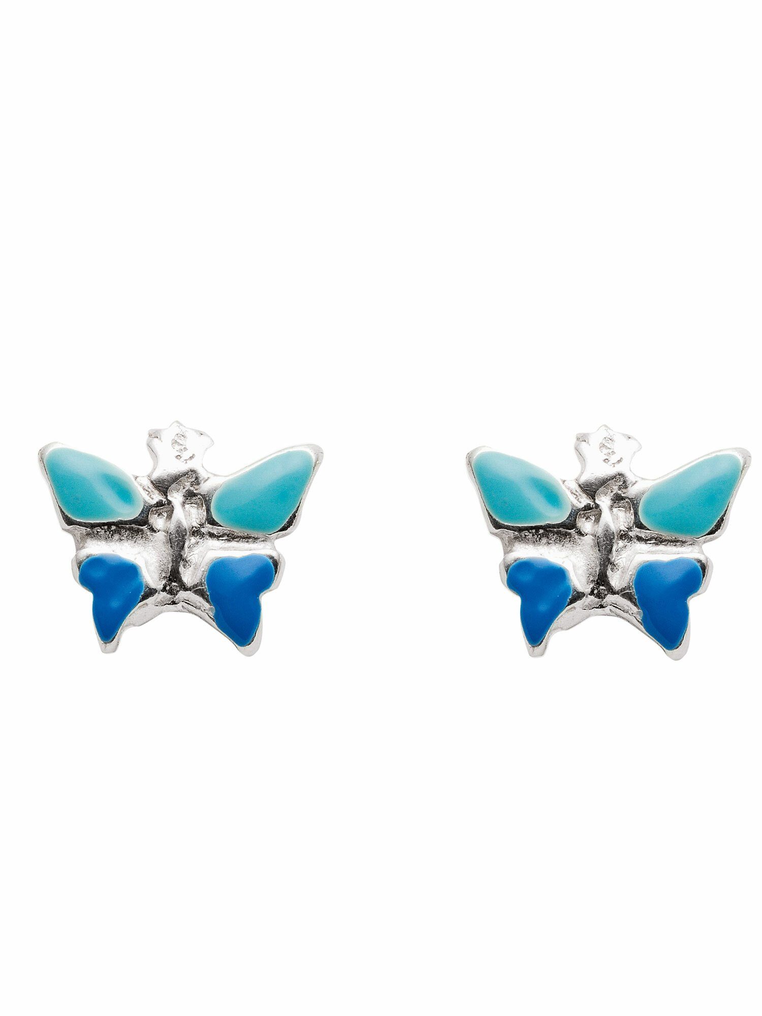 vom blau mit jähriger 70 Schmetterling für Silber Silberschmuck Adelia´s grün, Damen, Paar Ohrstecker Hersteller Ohrringe Ohrhänger Schmuck 925 Tradition