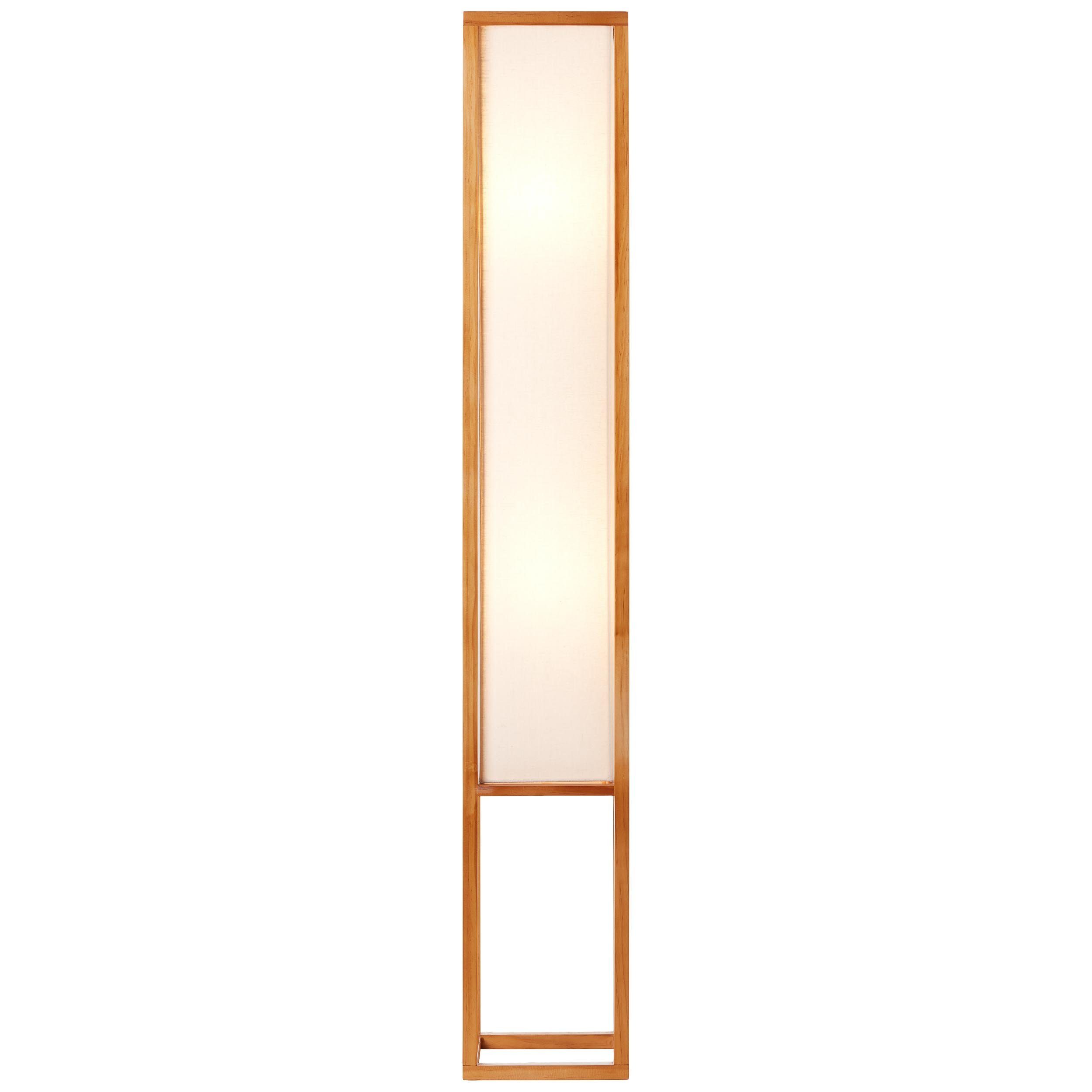 Stehlampe 19 Seaside, natur/weiß ohne 2 mit Holzrahmen, 120 Brilliant x x Leuchtmittel, 19 cm, x Stoffschirm E27,
