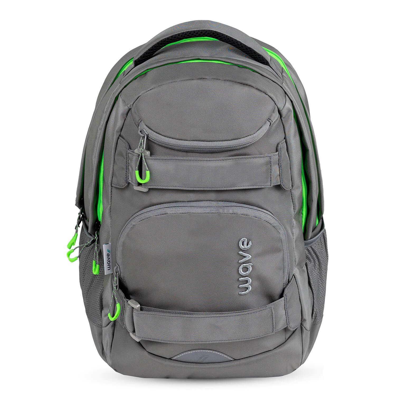 Wave Schulrucksack Rucksack Infinity Move Schulrucksack "Lime Grey"