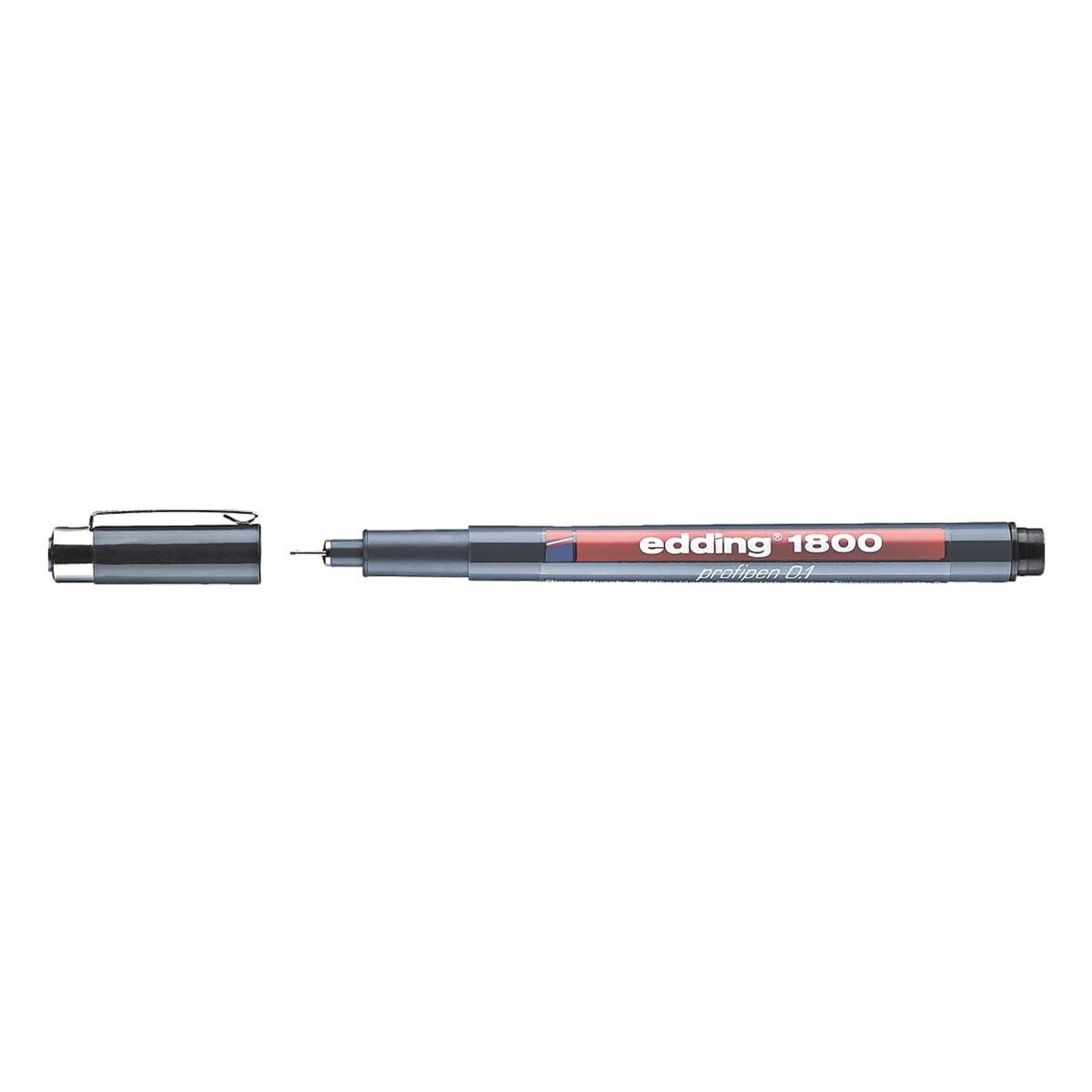 edding mm Fineliner 1800, 0,25 Strichstärke Schwarz