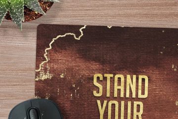 MuchoWow Gaming Mauspad Selbstvertrauen - Gold Rose Gold - Zitate (1-St), Mousepad mit Rutschfester Unterseite, Gaming, 40x40 cm, XXL, Großes