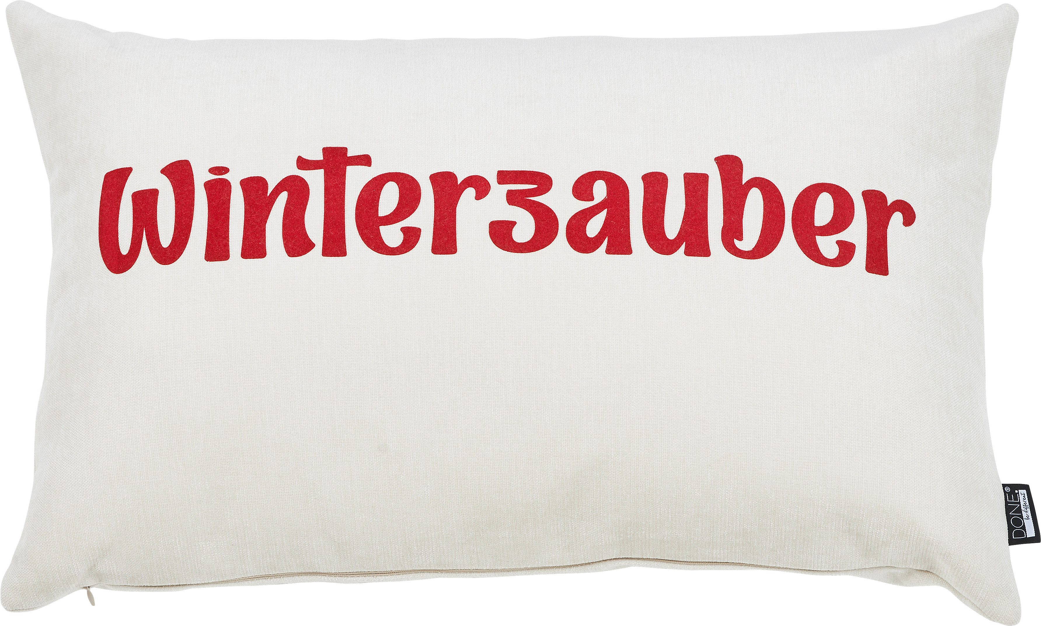 done.® Dekokissen WINTERZAUBER, Extra weiche Haptik