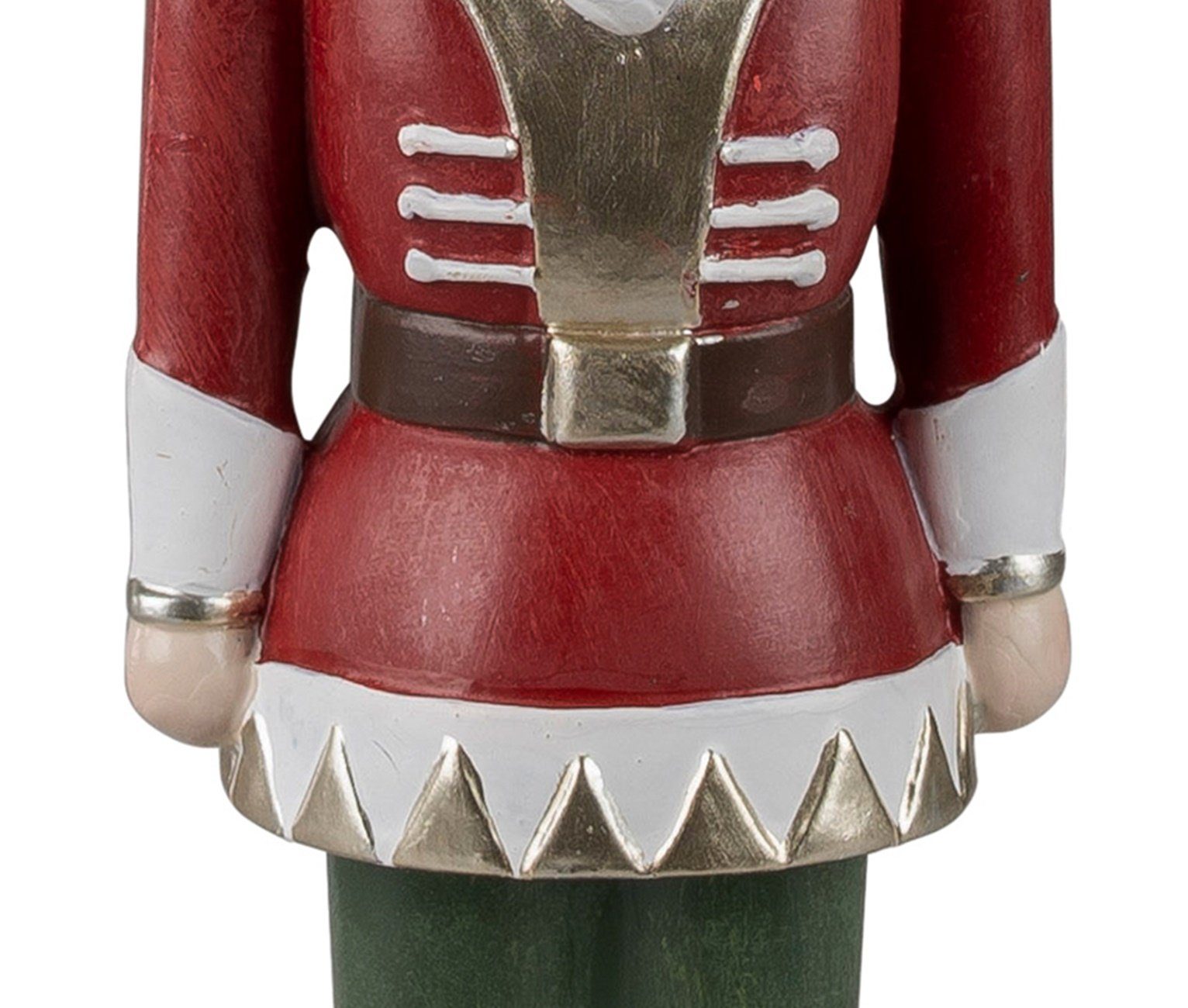 Soldat Nussknacker 31cm Deko-Trommler dekojohnson Dekofigur grün gold rot
