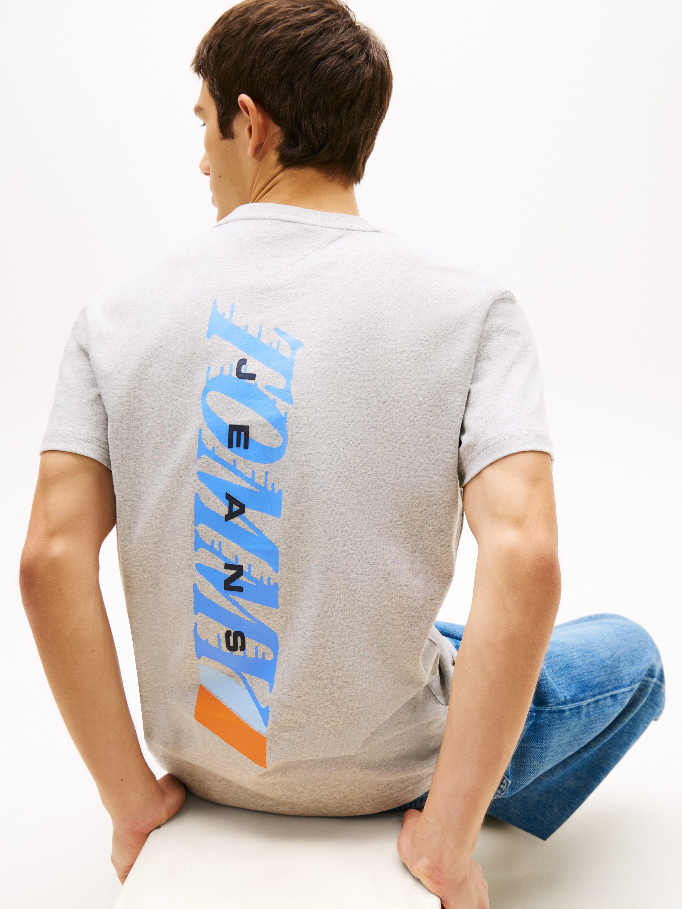 Tommy Jeans T-Shirt REGULAR VINTAGE LA BACK in regulärer Passform mit Markenprint