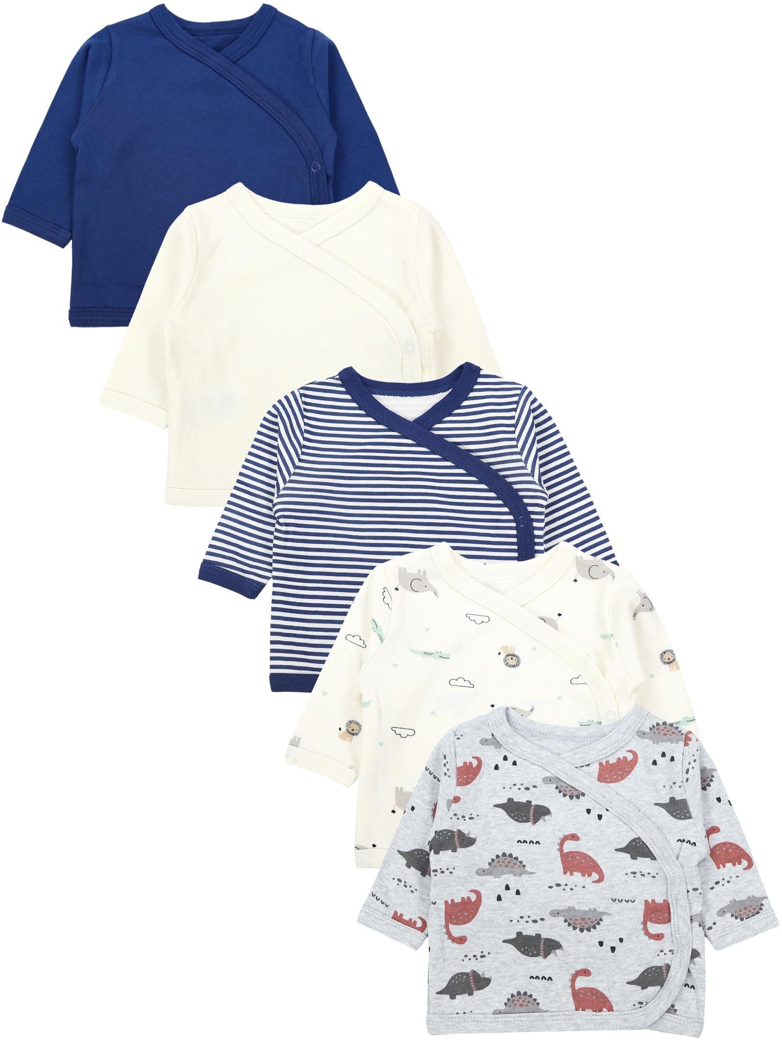 TupTam Wickelshirt TupTam Baby Jungen Langarm Wickelshirt Baumwolle 5er Set