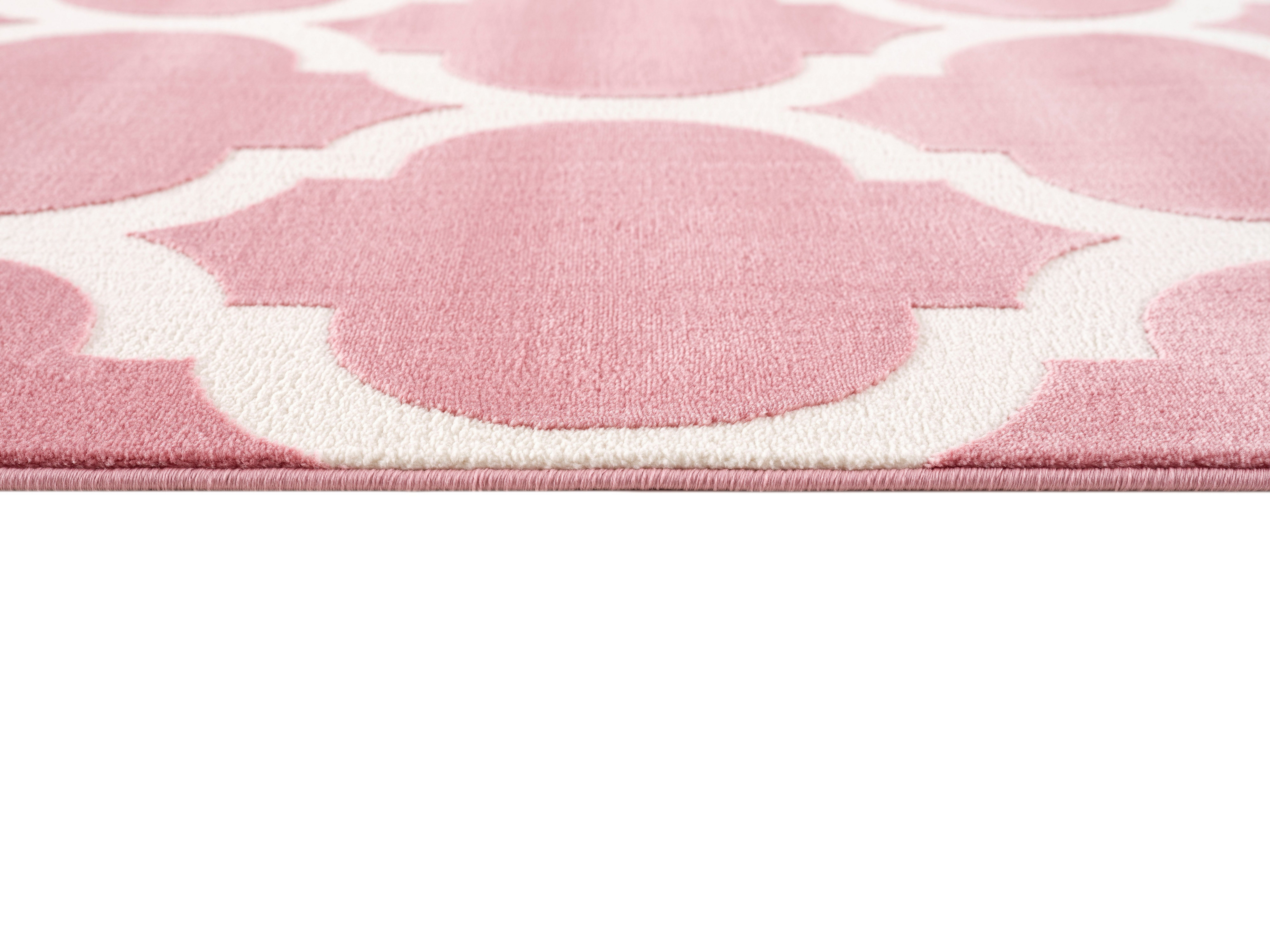 Teppich Fenris, weich, mm, affaire, Höhe: rosa Konturenschnitt, rechteckig, flacher 3D-Design, Kurzflor, Teppich, 12 Home elegant