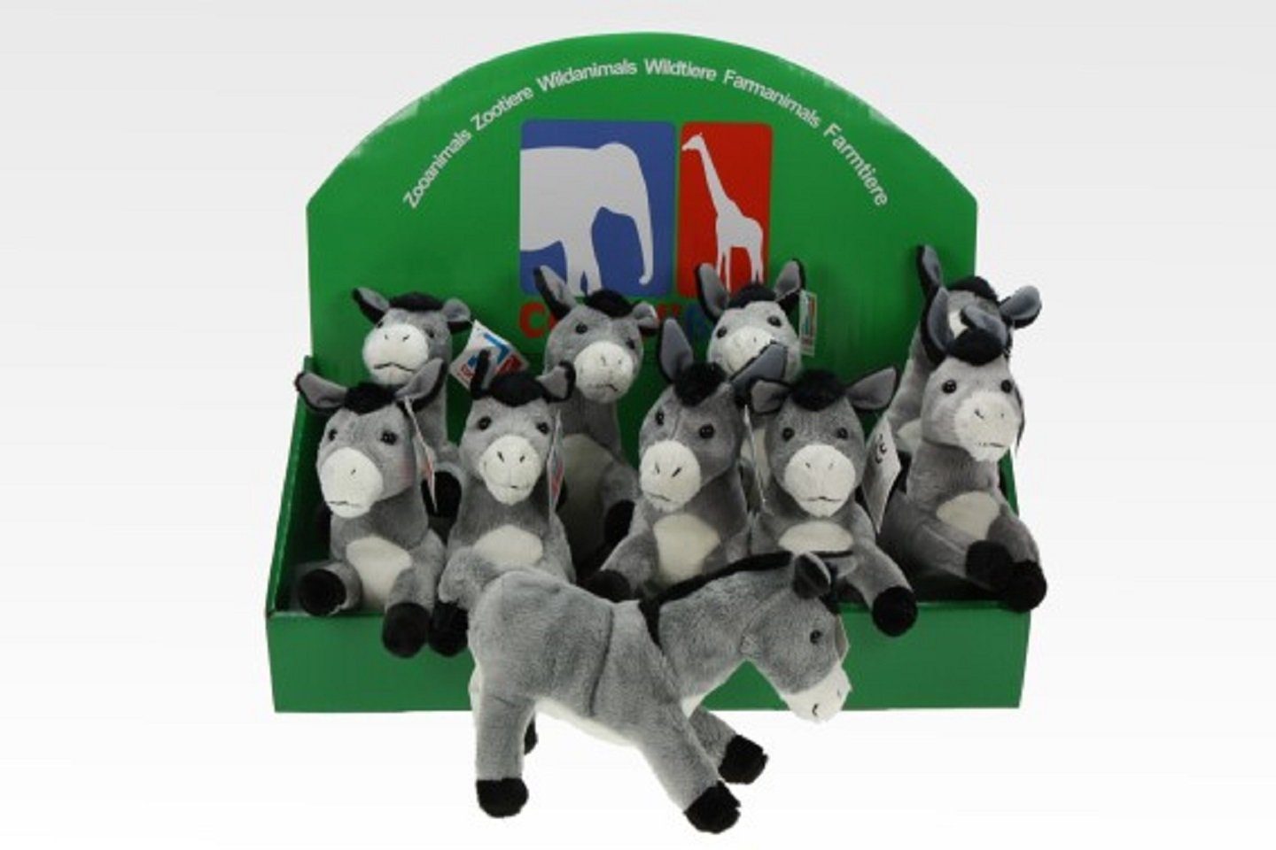 Cornelißen Plüschfigur Esel grau, Kuscheltier, Plüsch Bauenhof, Tiere ca. 23 lang (1-St), ideal als Geschenk und Dekoration