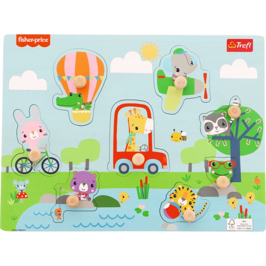 Trefl Puzzle Fisher Price Holzpuzzle Tiere, Puzzleteile