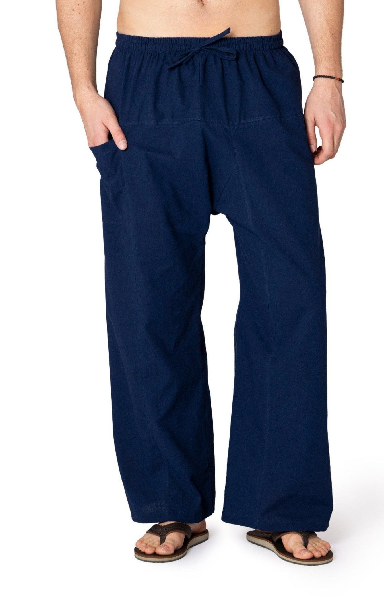 PANASIAM Wellnesshose Weite Baumwollhose mit Gummibund Schlupfhose im Stil günstig online kaufen