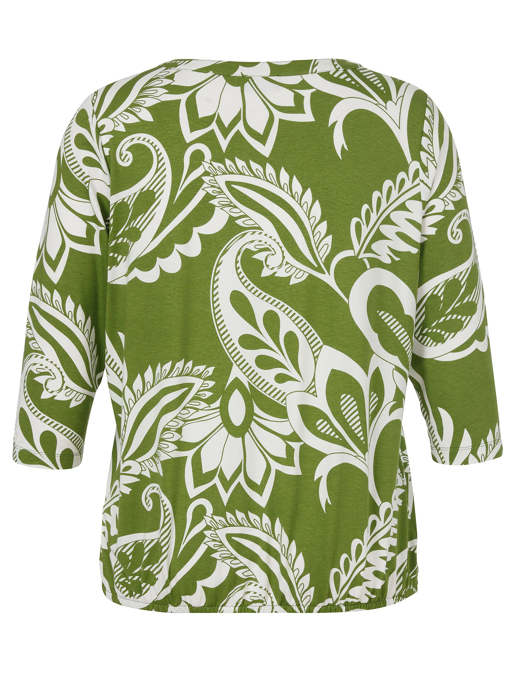VIA APPIA DUE Shirtbluse T-Shirt V-Ausschnitt 3/4 Arm Druck