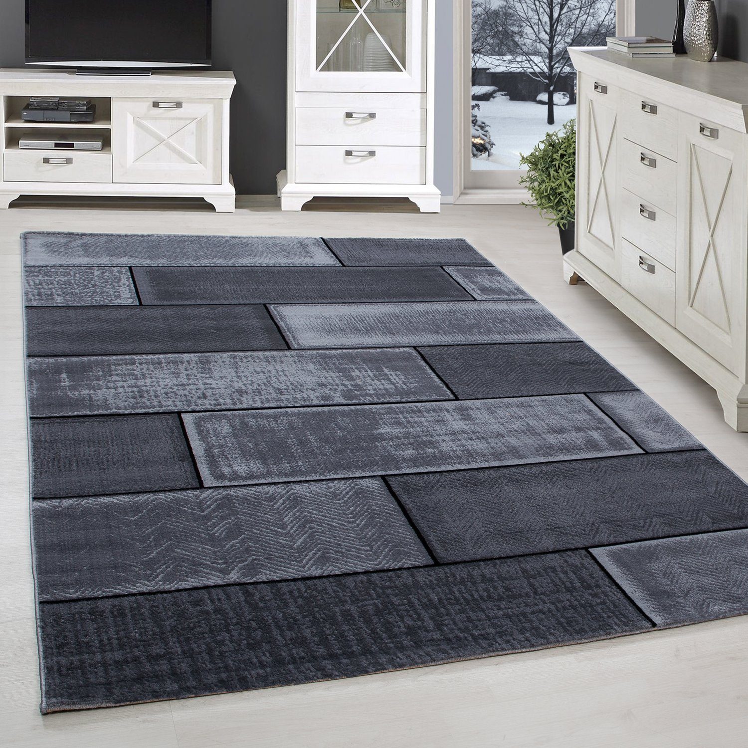 SIMPEX24 Designteppich Steine Design, Läufer, Höhe: günstig online kaufen