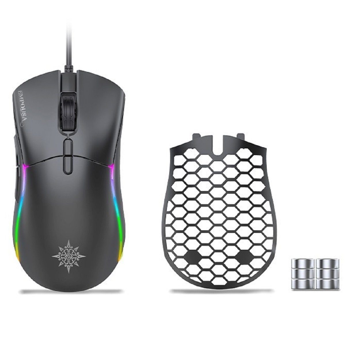 INCA IMG-GT20 Optisch Gaming Maus Mouse 1000-10000 DPI Schwarz Gaming-Maus