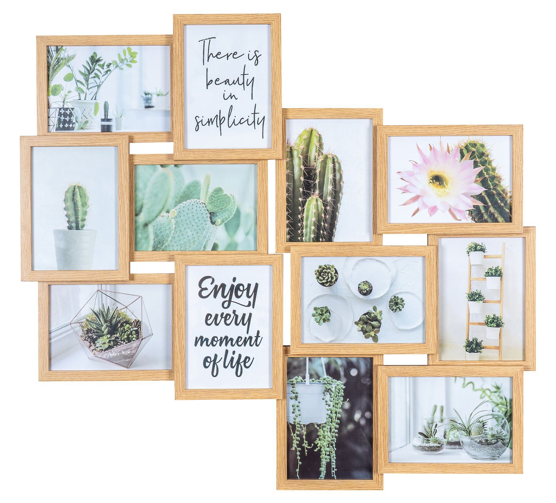 Levandeo® Bilderrahmen Collage, Bilderrahmen 70x65cm Collage 12 Fotos 13x18 günstig online kaufen