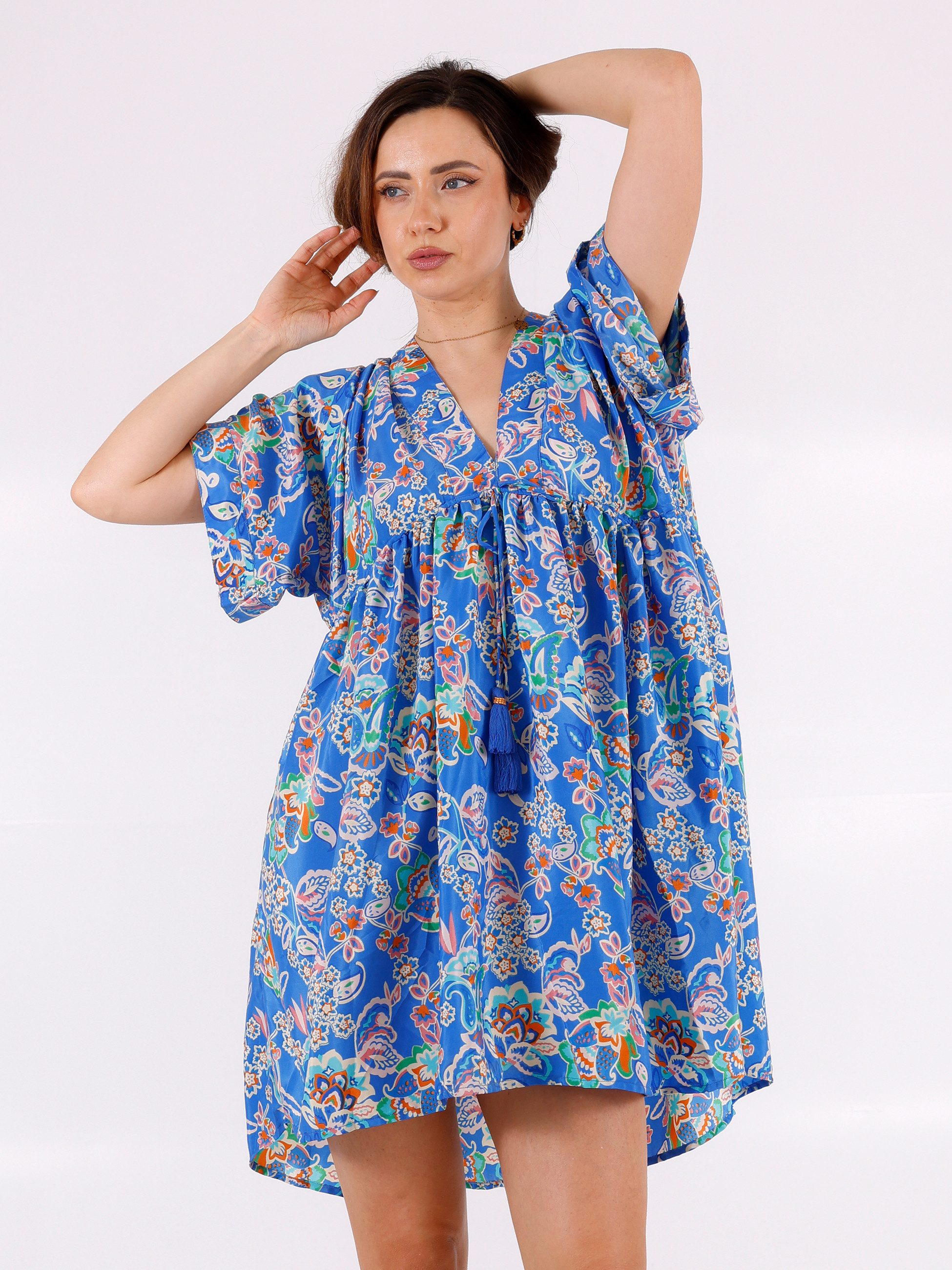 Tunikakleid Fließendes Kleid Floral One Size (34–46)