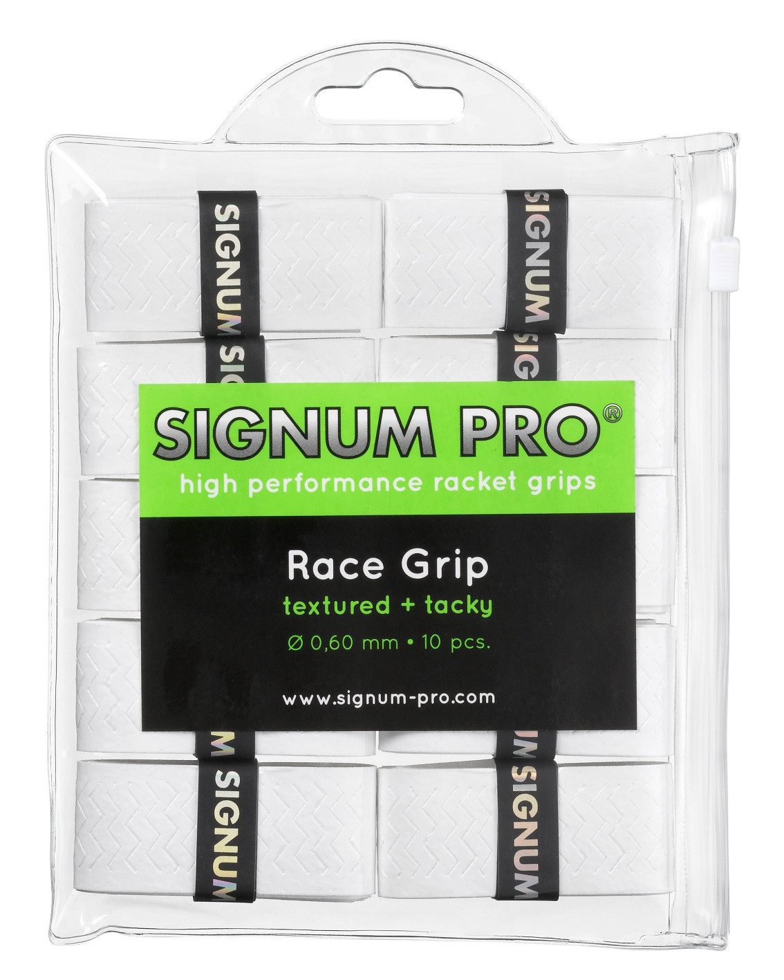 Griffband Overgrip Race 0.6mm weiss 10er Clip-Beutel