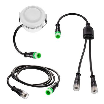 LEDANDO LED Einbaustrahler LEDANDO 3er Set LED IP65 Minispots - RGB + Warmweiß - dimmbar - Für Ba