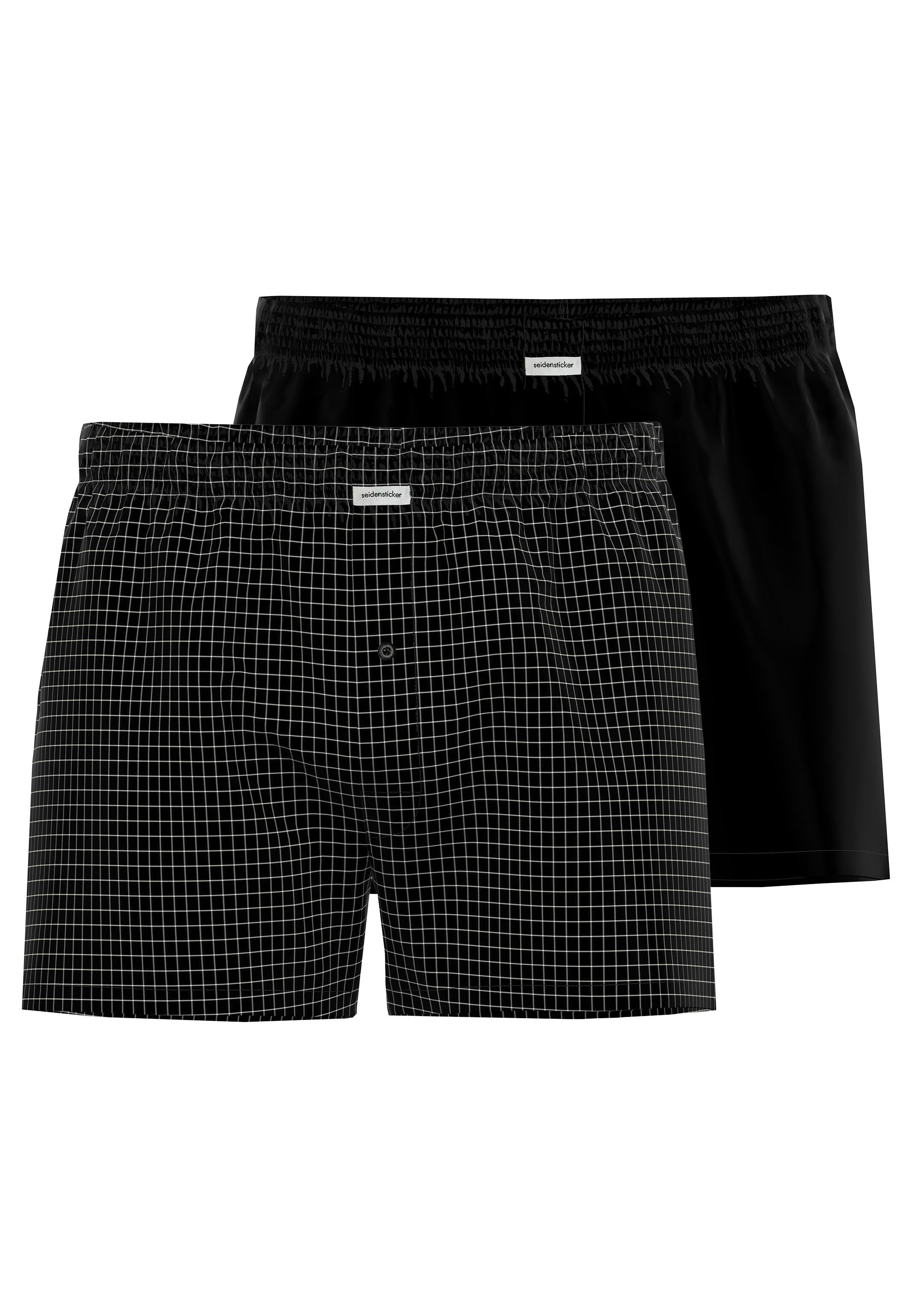 seidensticker Boxershorts 2er Pack Web (Spar-Set, 2-St) Boxershorts - Baumwolle - mit Eingriff - Atmungsaktiv - Feine Webware