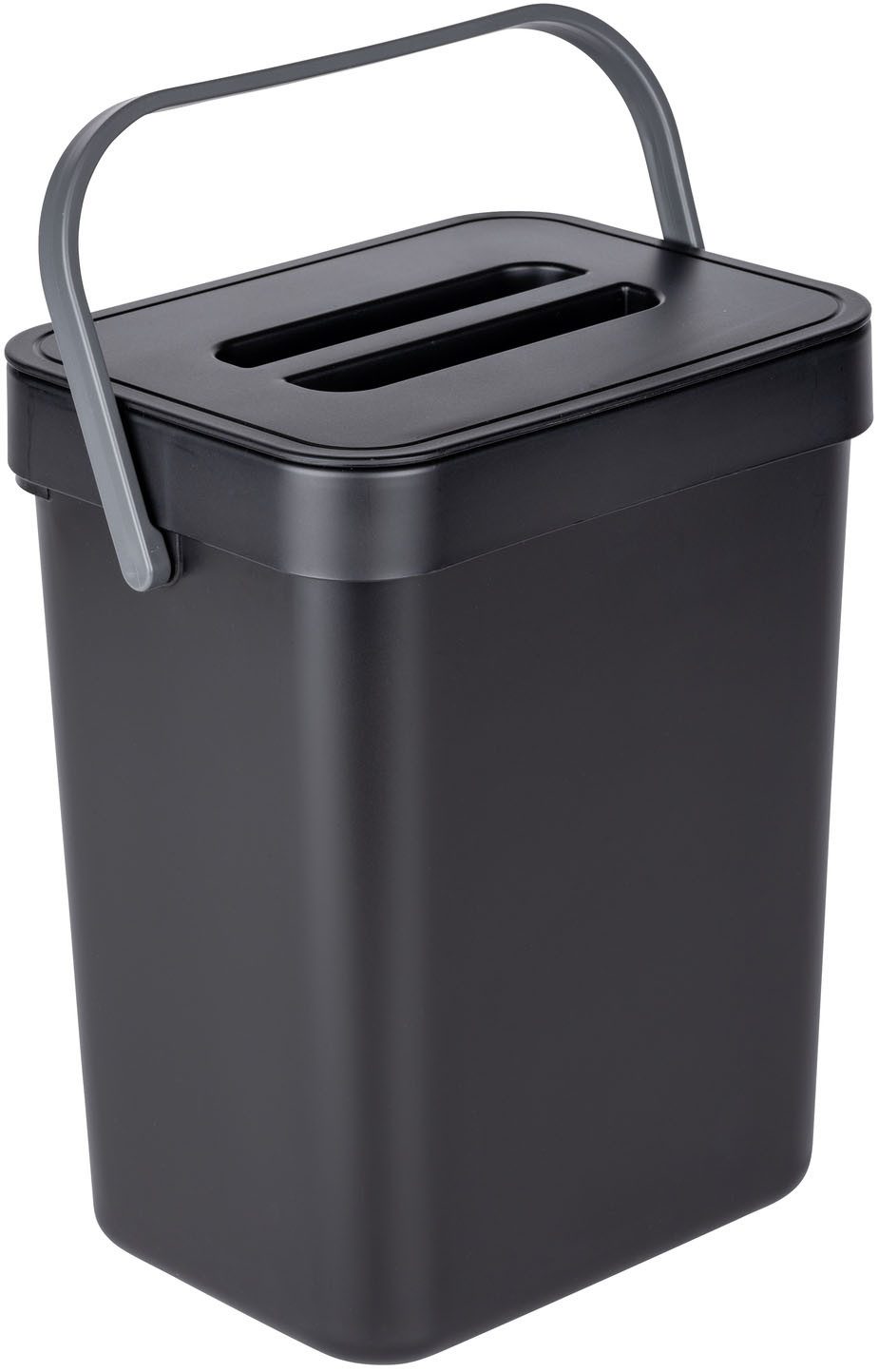 WENKO Mülleimer Modell Tago, Abfalleimer für die Küche zum Einhängen, mit Griff, 5 L