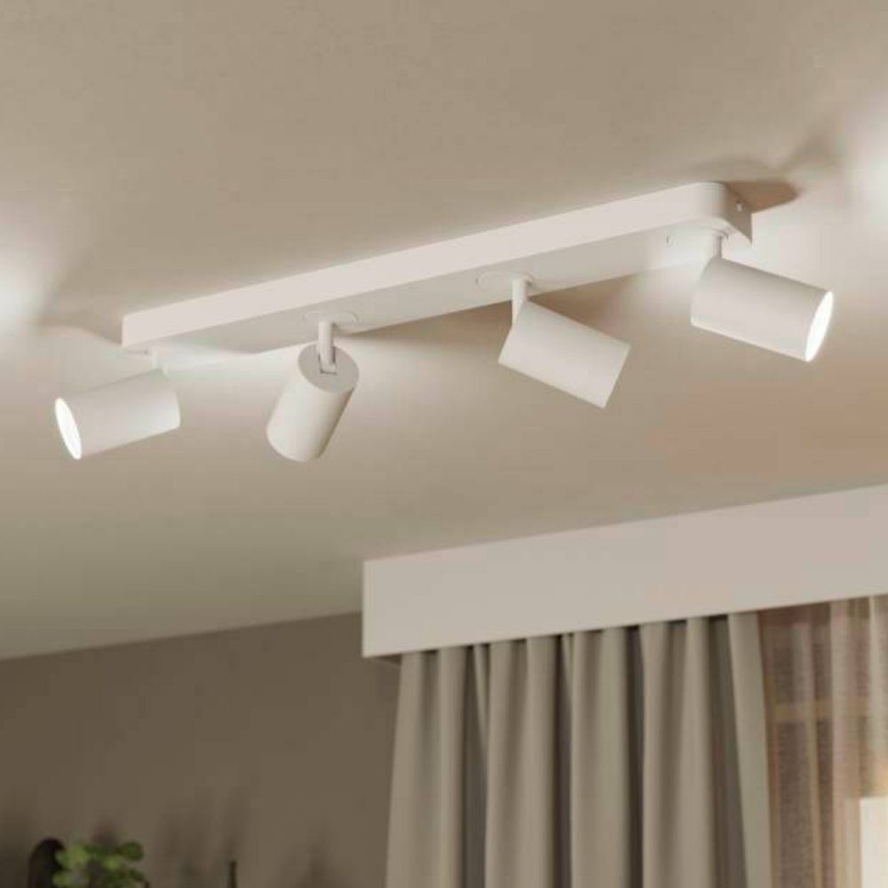 click-licht LED Deckenleuchte LED Weiß Deckenlampe, warmweiss, GU10 4,9W Deckenbeleuchtung, enthalten: Deckenleuchte Deckenlicht LED, Ja, 4-flammig, keine Telimbela 4x Angabe, in Leuchtmittel