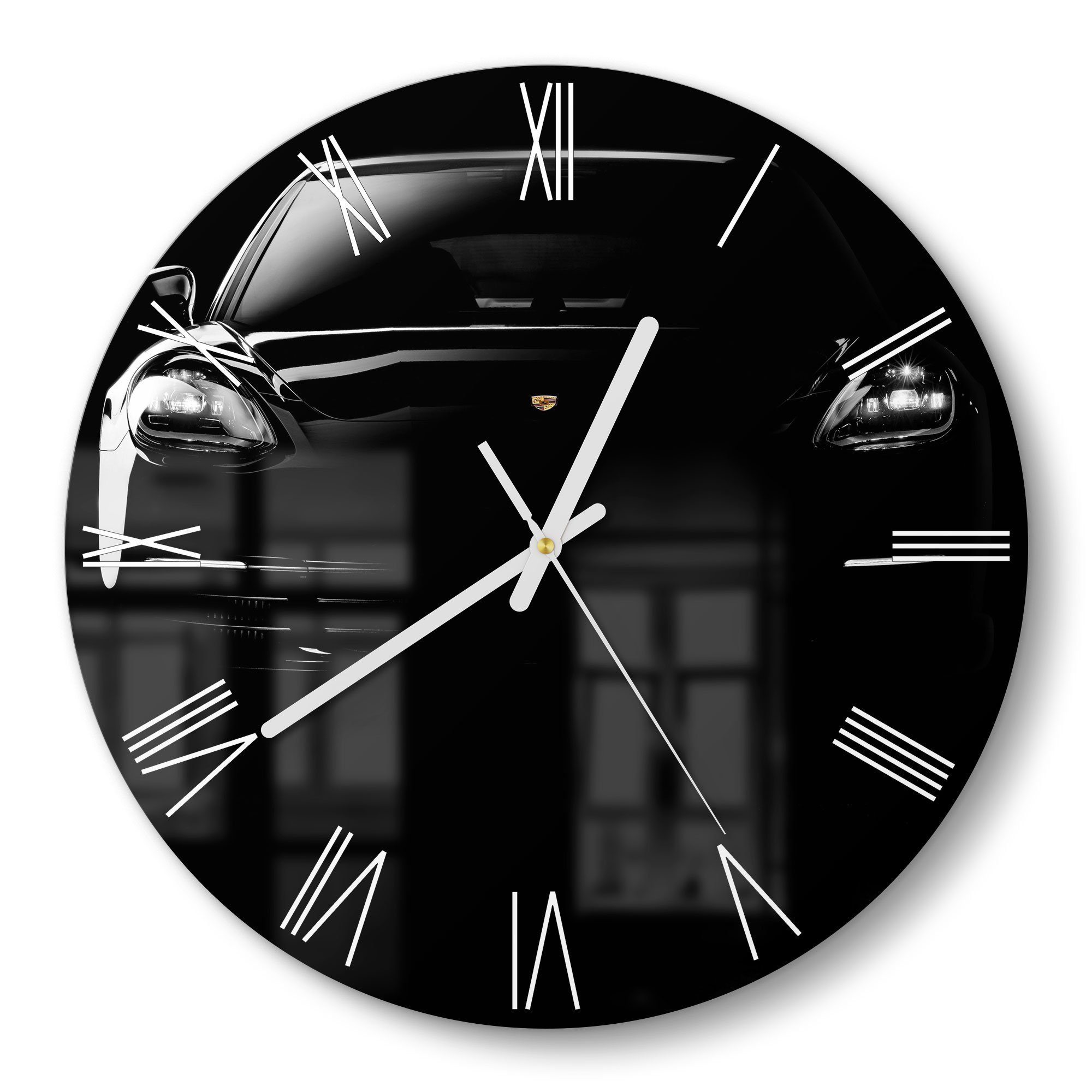 DEQORI Wanduhr 'Porsche Panamera Front' (Glas günstig online kaufen