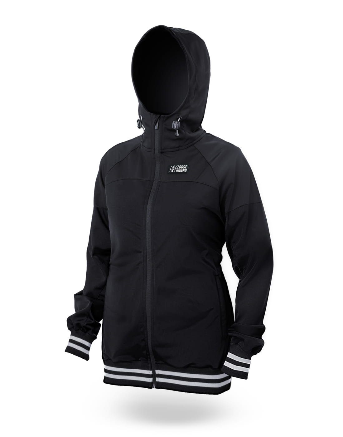 Loose Riders Kapuzenpullover Hoodies Loose Riders Fleece Women Jacket - Schwarz M (1-tlg)