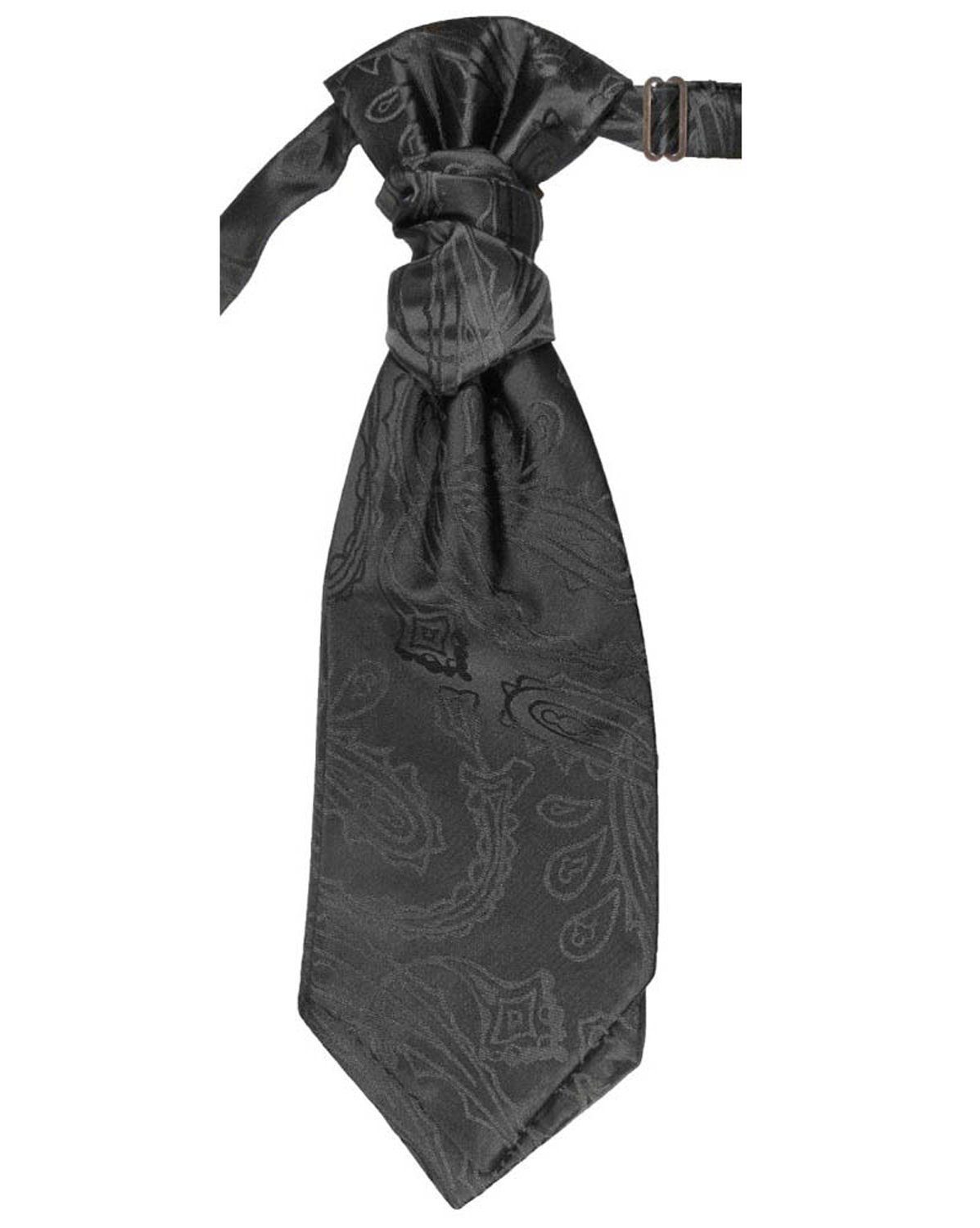 Paul Malone Anzugweste Herren Hochzeitsweste mit Plastron Set 2tlg paisley - Bräutigam (Set, 2-tlg., mit Weste und Plastron) schwarz V2, Gr. 48 (XS)