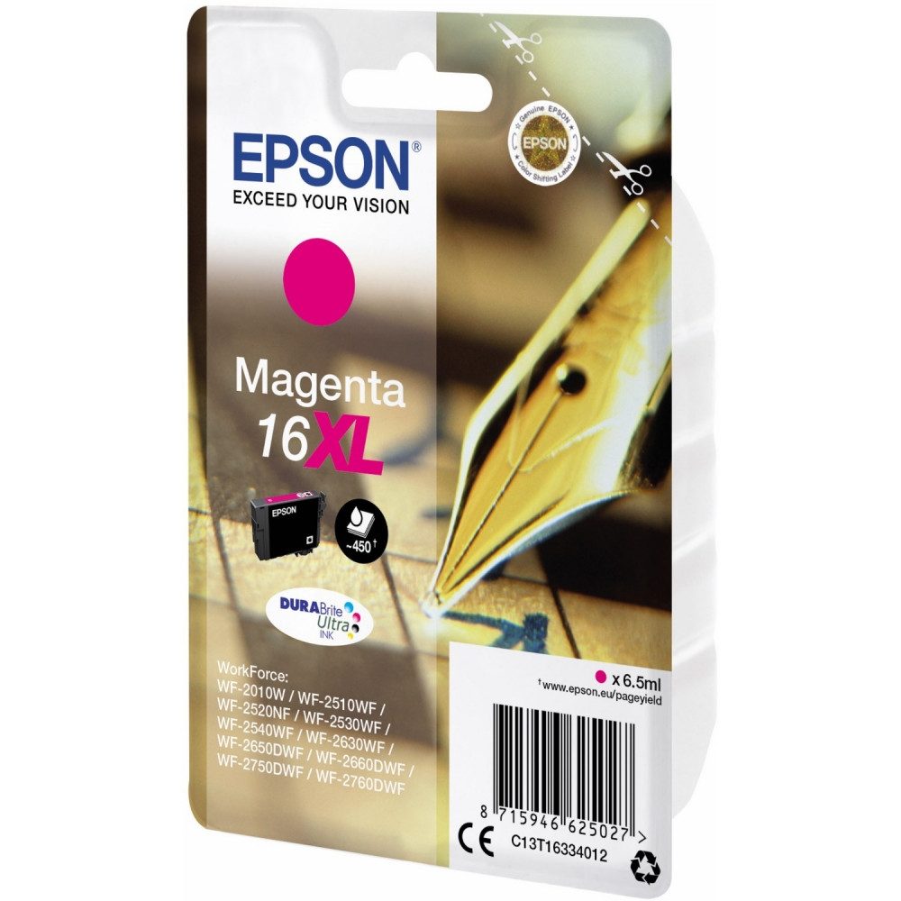 Epson Epson 16XL DURABrite Ultra Tintenpatrone magenta Druckerzubehör. Tintenpatrone (Pigmenttinte wisch- und wasserfest)