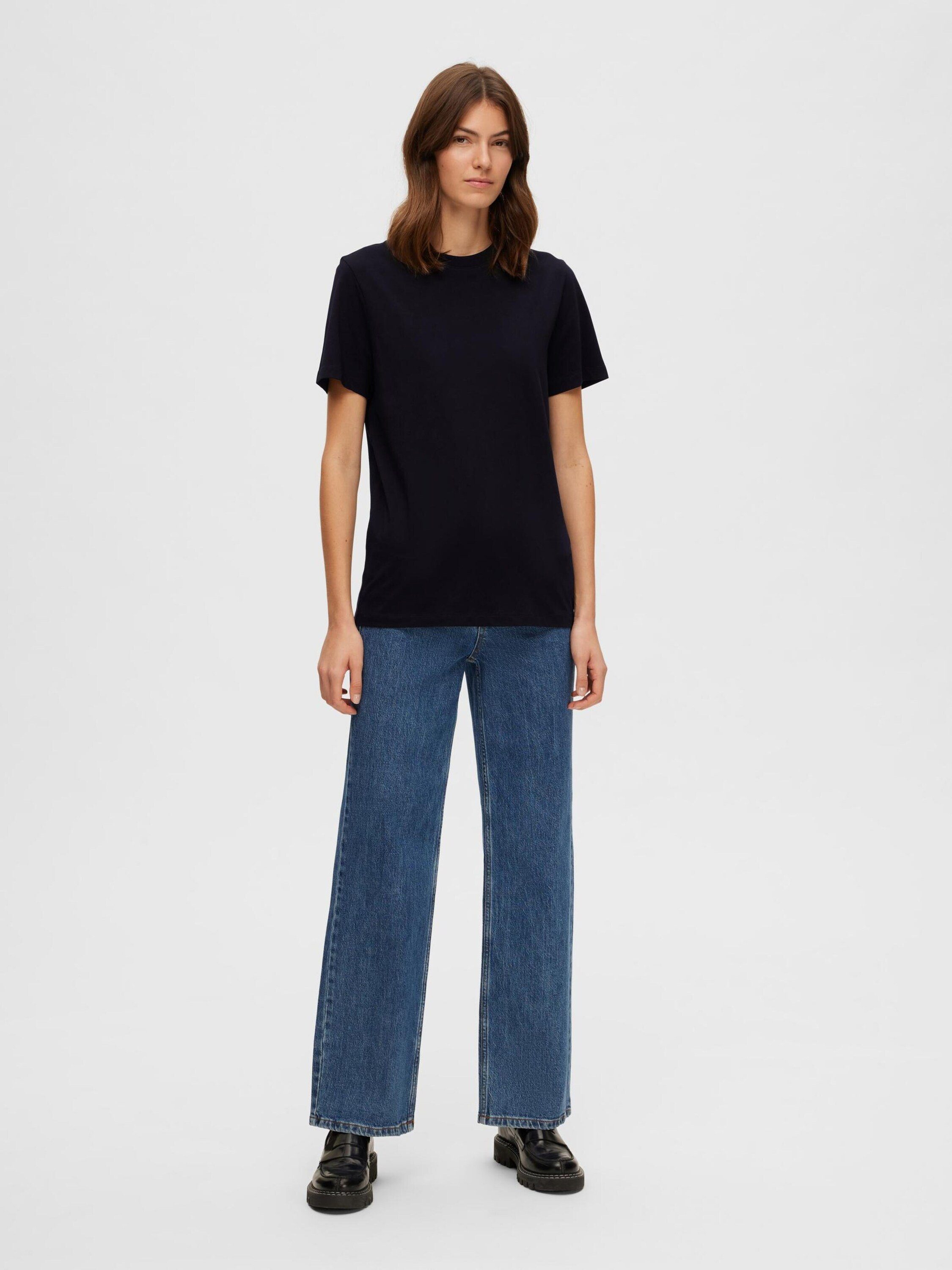 Selected Langarmshirt (1-tlg) Plain/ohne Details