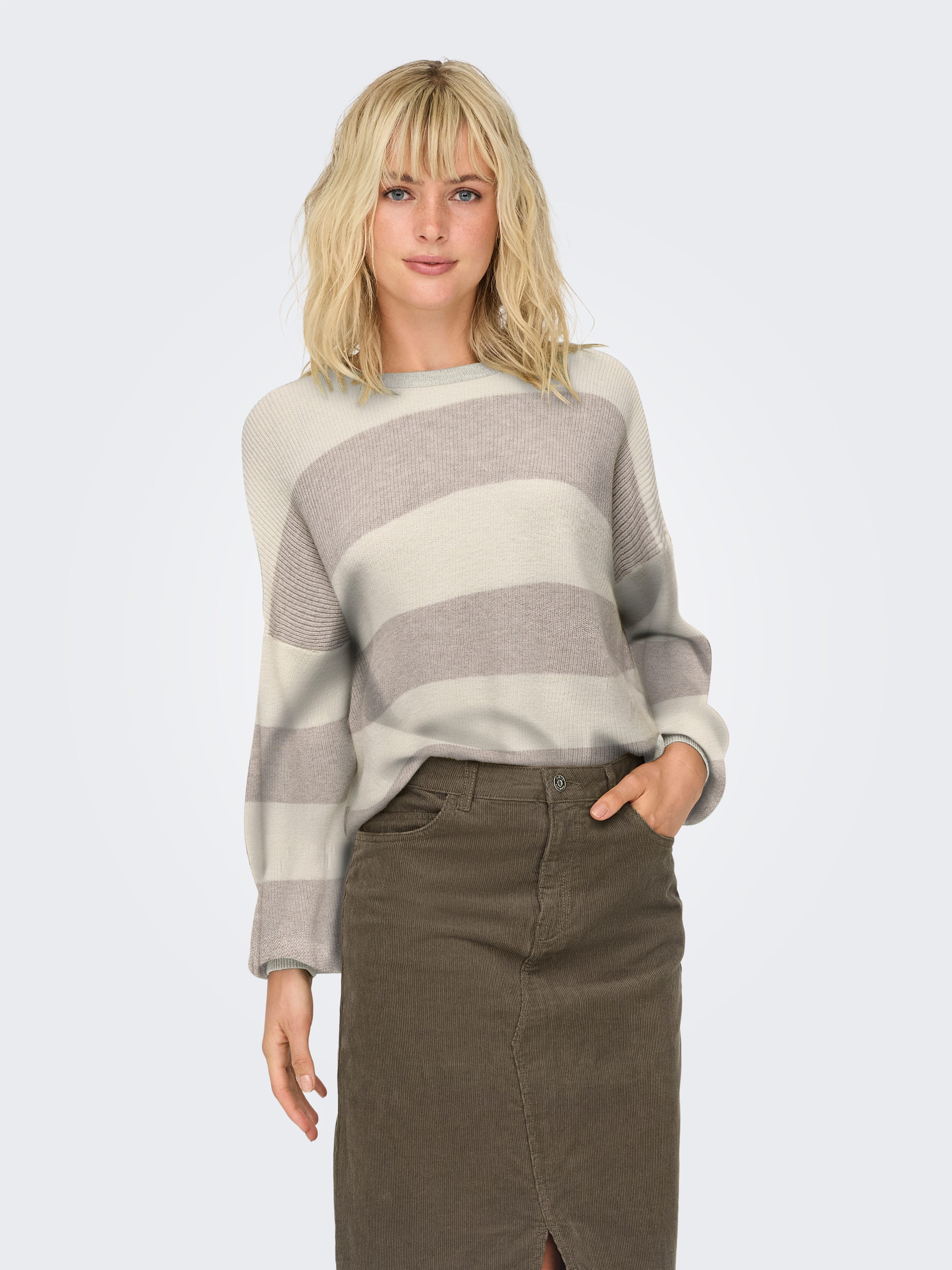 Strickpullover ONLATIA L/S STRIPE PULLOVER KNT NOOS