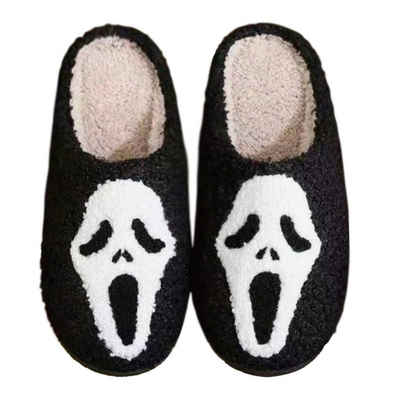 Daisred Hausschuhe Plüsch Wärme Bequem Slippers Halloween Geschenke Pantoffel