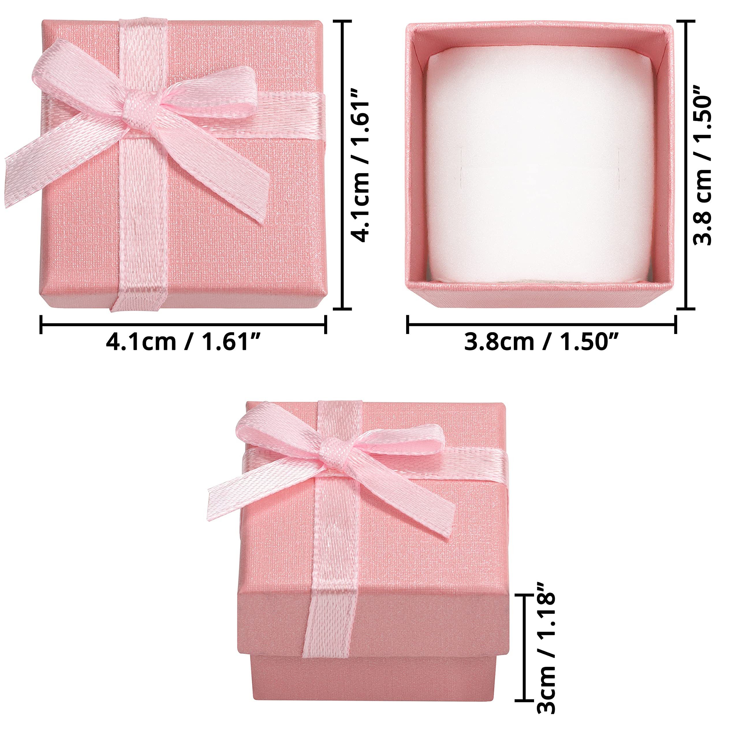 Thumbnail - Kurtzy Geschenkbox Schmuckpräsentationskoffer (24 Stück) - 4,1x4,1cm - Karton (1 St)