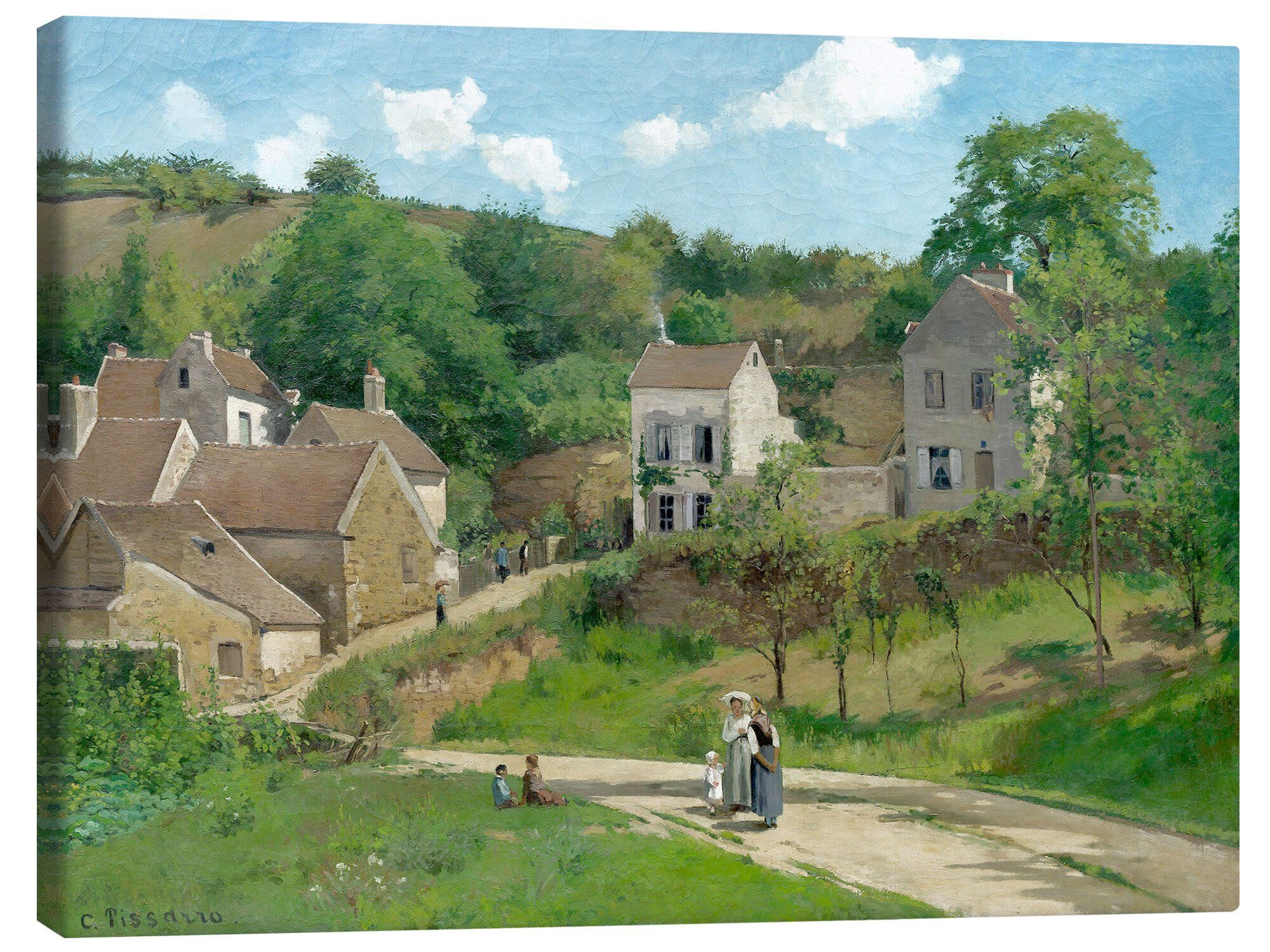 Posterlounge Wandbild L'Hermitage à Pontoise, Camille Pissarro, erhältlich als Poster, Leinwandbild, Wandsticker oder Acrylglasbild