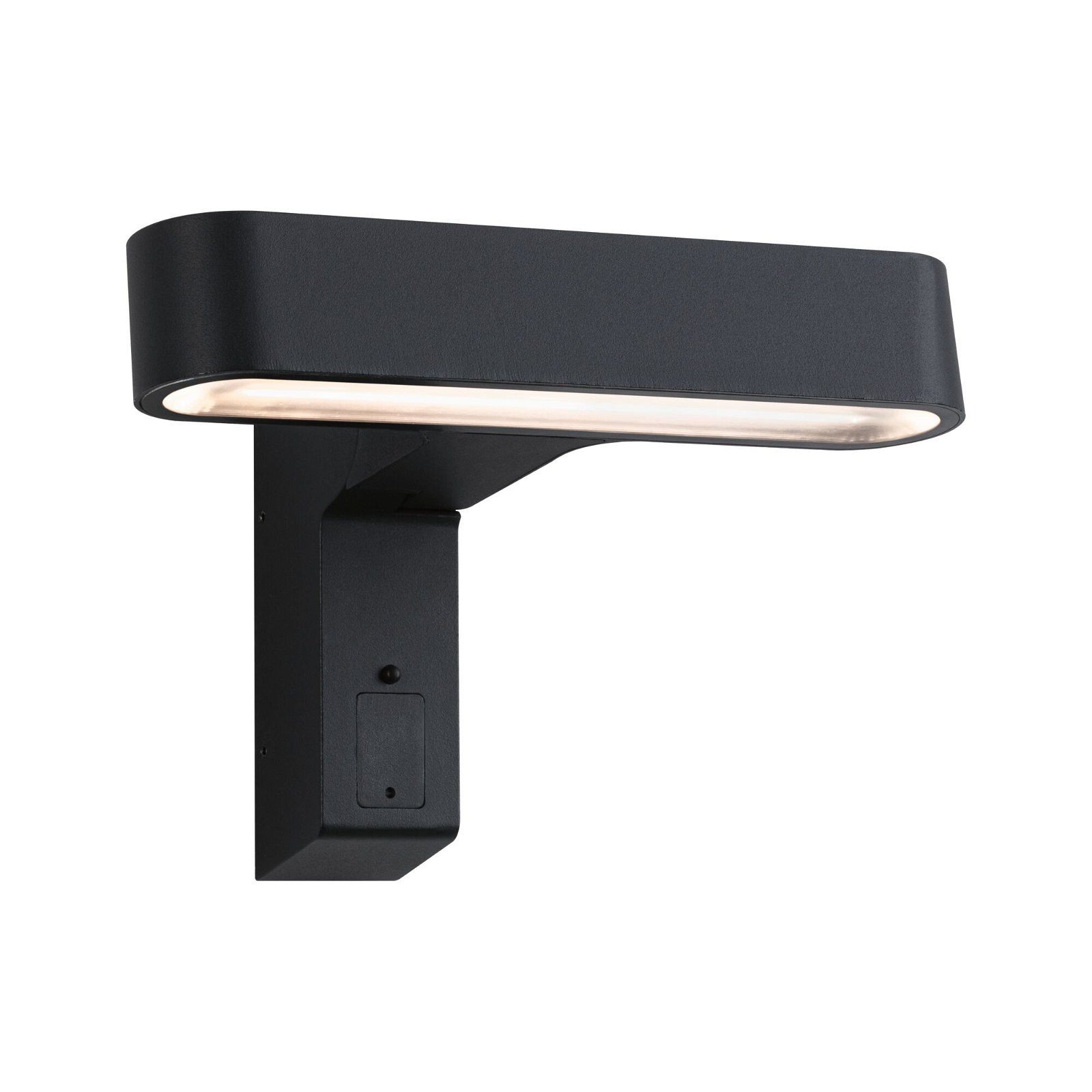 Paulmann LED Außen-Wandleuchte House Ito 227x159mm 6W 450lm 230V 65° Anthrazit Metall, Kunststoff, LED fest integriert, Warmweiß, Bewegungsmelder Horizontale Ausrichtung IP44 3000K