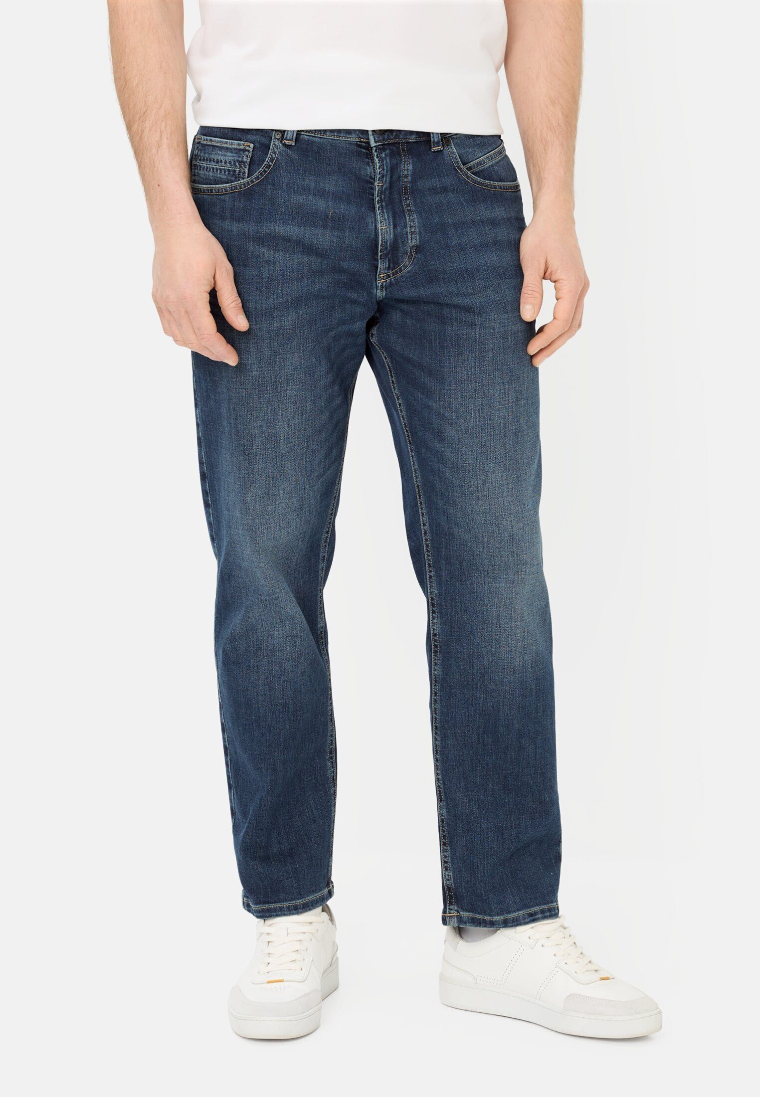 camel active 5-Pocket-Jeans 5-Pocket Jeans aus Baumwolle Relaxed Fit günstig online kaufen