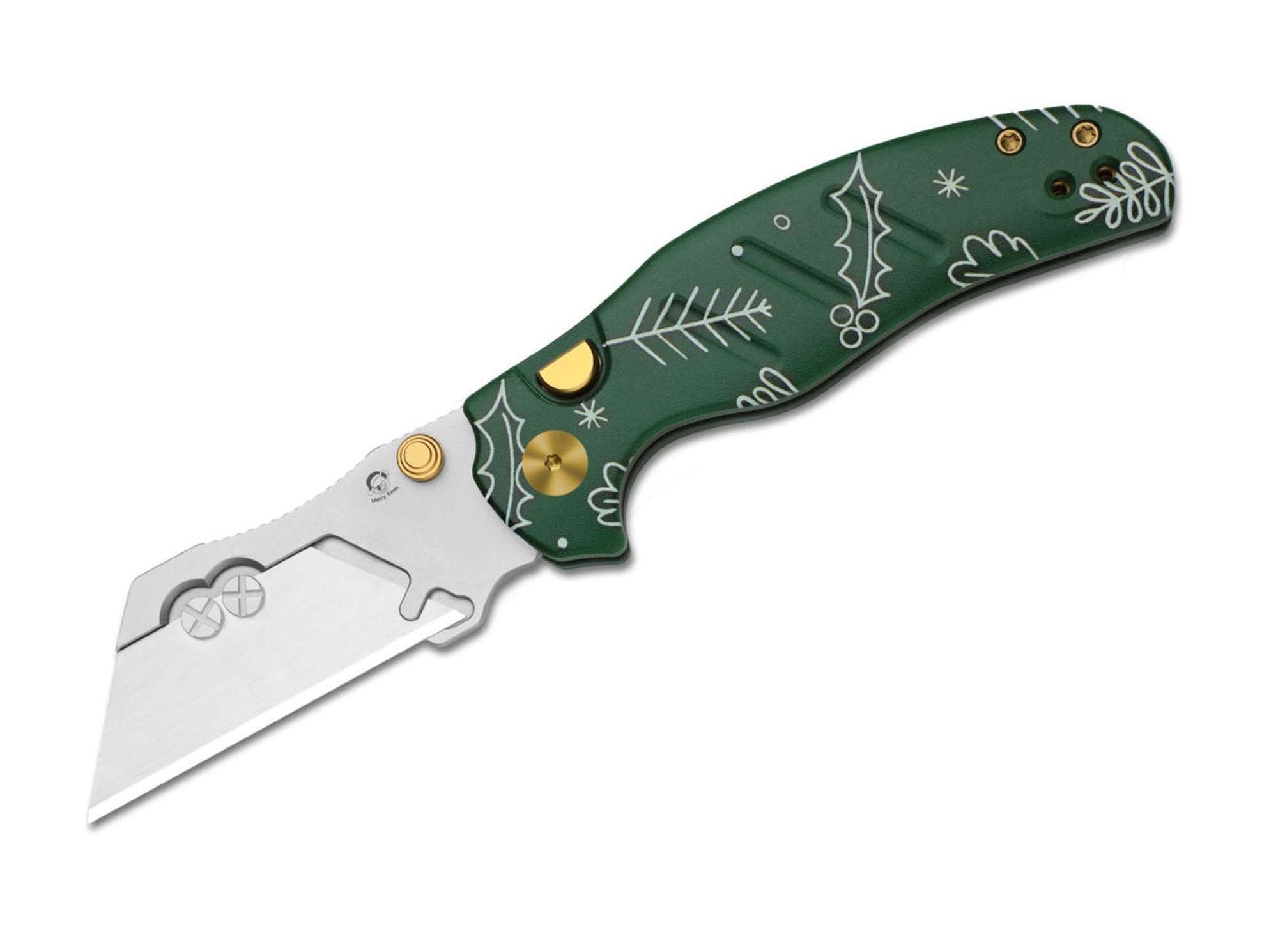 Kizer Taschenmesser Kizer C01C 2.9 Green G10 Sparkling Christmas Ornaments