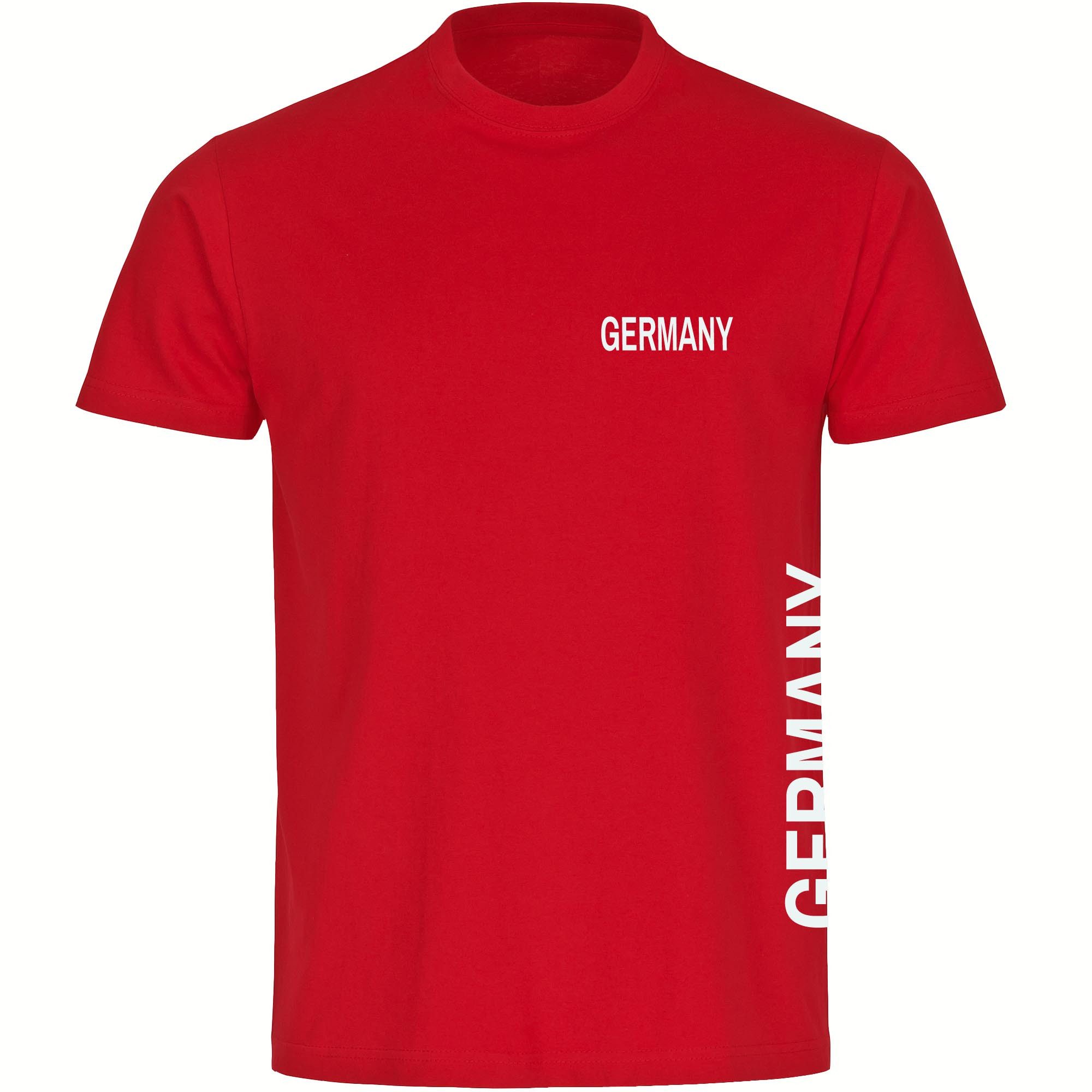 multifanshop T-Shirt Herren Germany - Brust & Seite - Männer