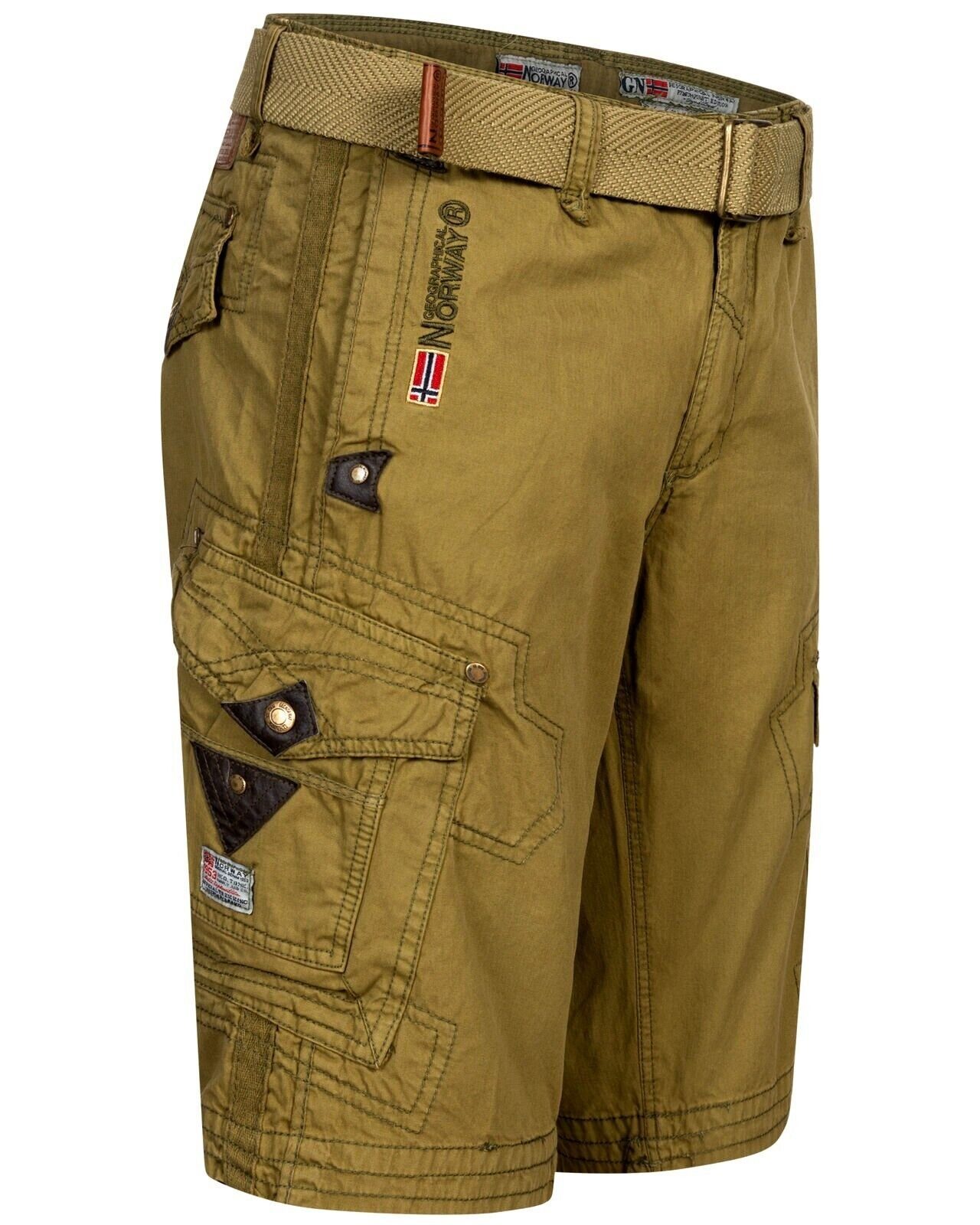 Geographical Norway Shorts Herren Cargo Shorts kurze Hose knielang Short Bermuda Sommer Freizeit