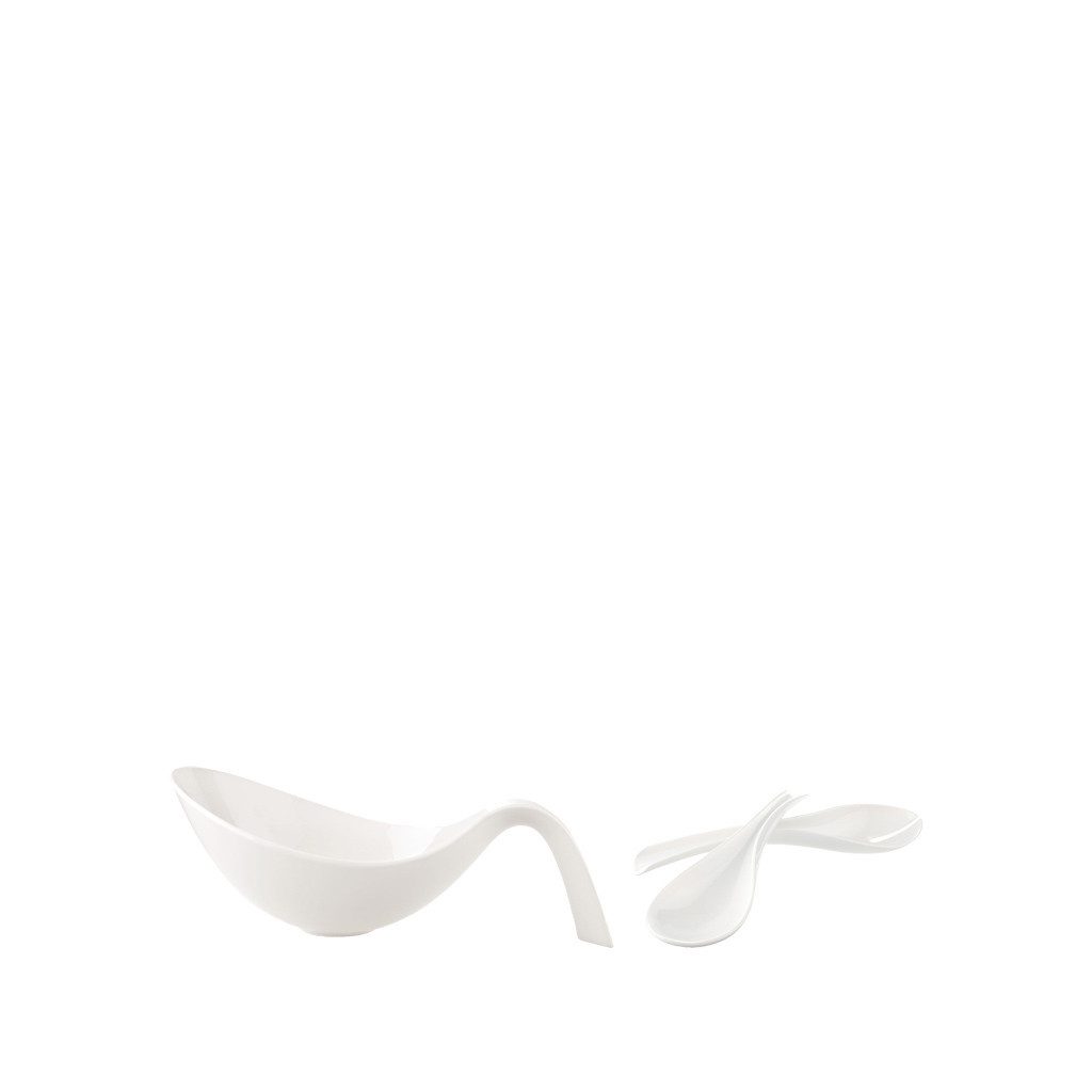Villeroy & Boch Servier-Set Flow Salat-Set 3-teilig, Porzellan, (Set, 2-tlg)