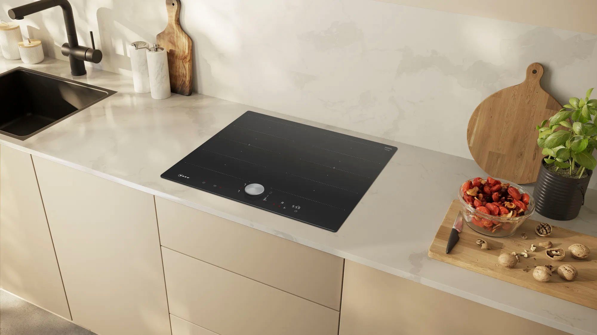 NEFF Flex-Induktions-Kochfeld N 90 T66PTX4L0, Präzise Twist Pad®-Steuerung & smarte, intuitive Flexzonen – Bild 5 von 5