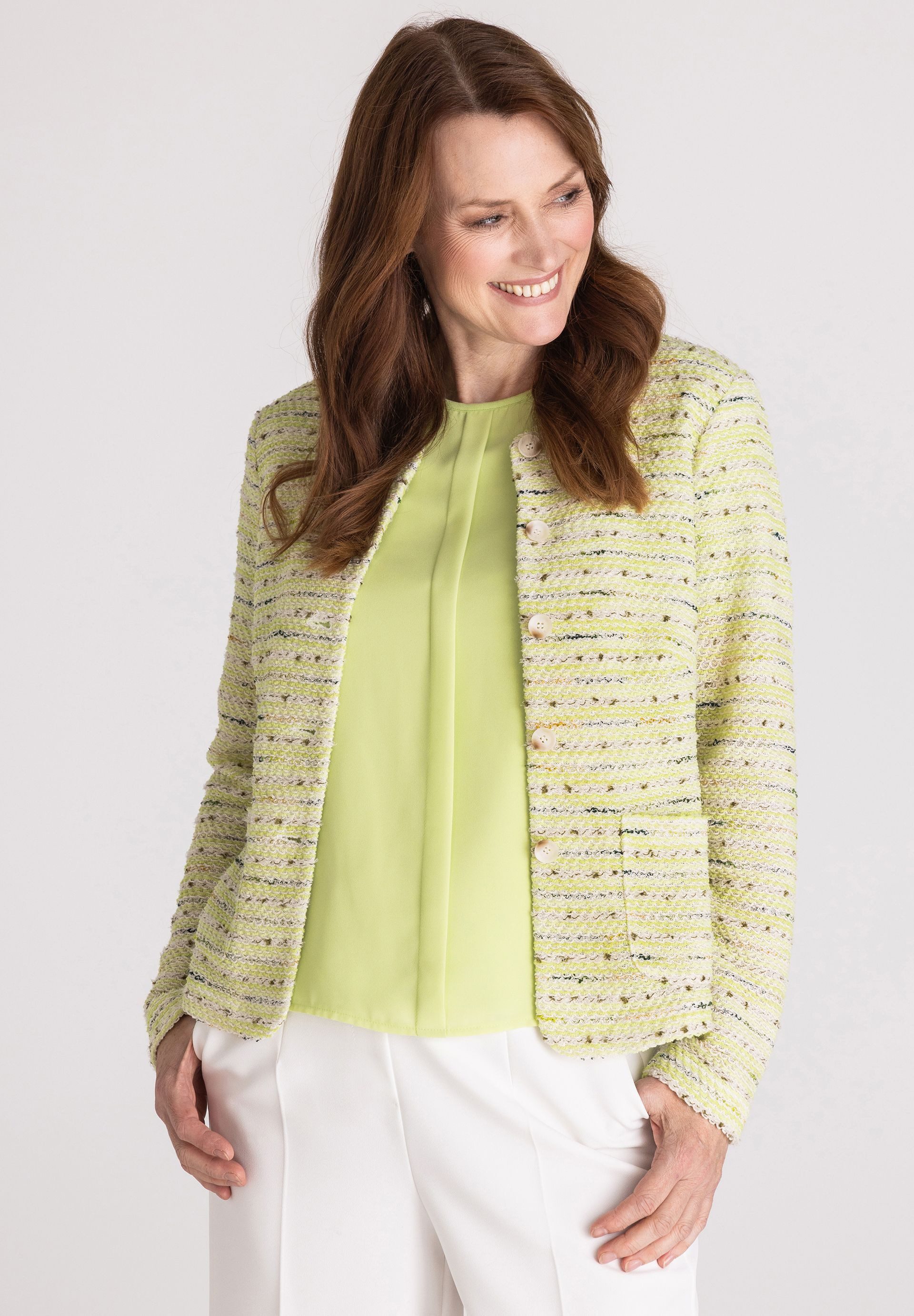 FRANK WALDER Kurzblazer mit aufgesetzten Taschen