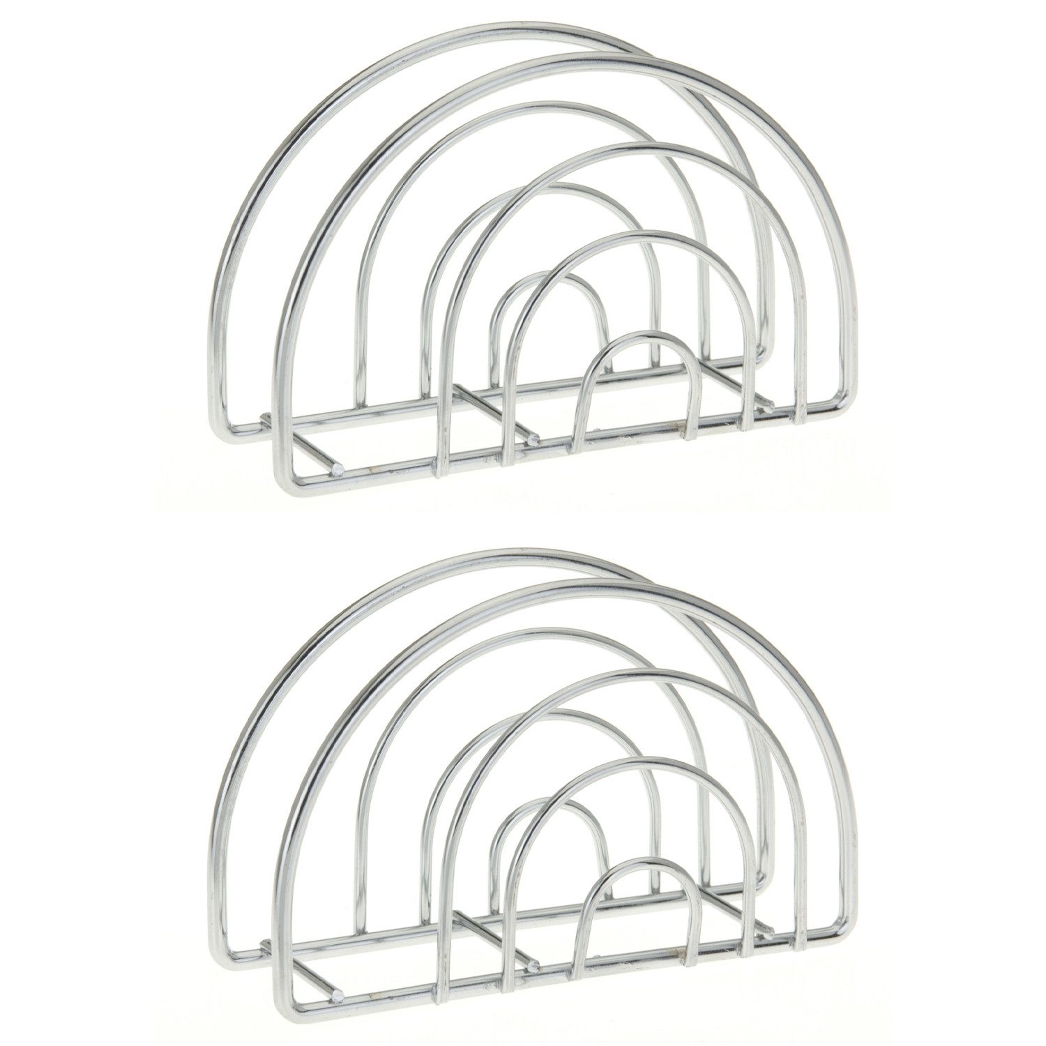 Koopman Serviettenhalter JERRY, Silbergrau, Metall, B 14 x H 9 x T 4 cm, Metall