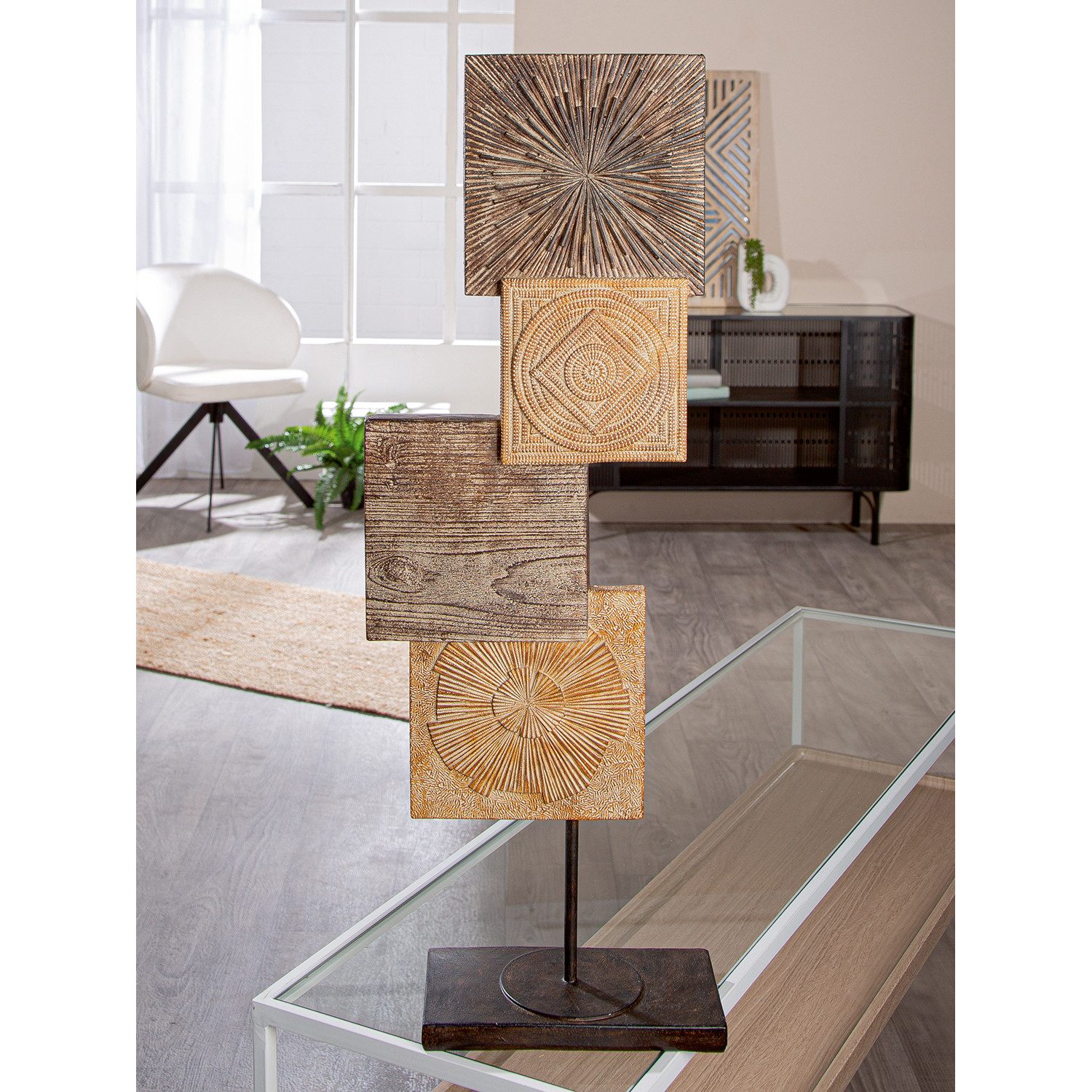 GILDE Skulptur ESCULPIDA Skulptur - naturfarben - Kunstharz - Höhe 69cm x B günstig online kaufen