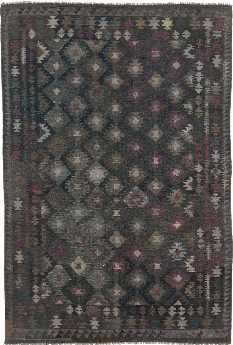 Orientteppich Kelim Afghan 3 mm Orientteppich, Moderner Nain 209x300 Handgewebter Höhe: Trading, Heritage rechteckig