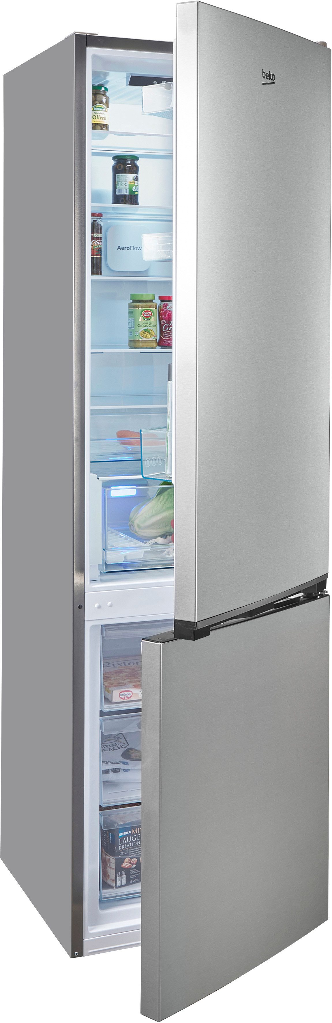 BEKO Kühl-/Gefrierkombination B5RCNA416HXB, 203,5 cm hoch, 59,5 cm breit, Volle Kapazität – ohne Abtauen
