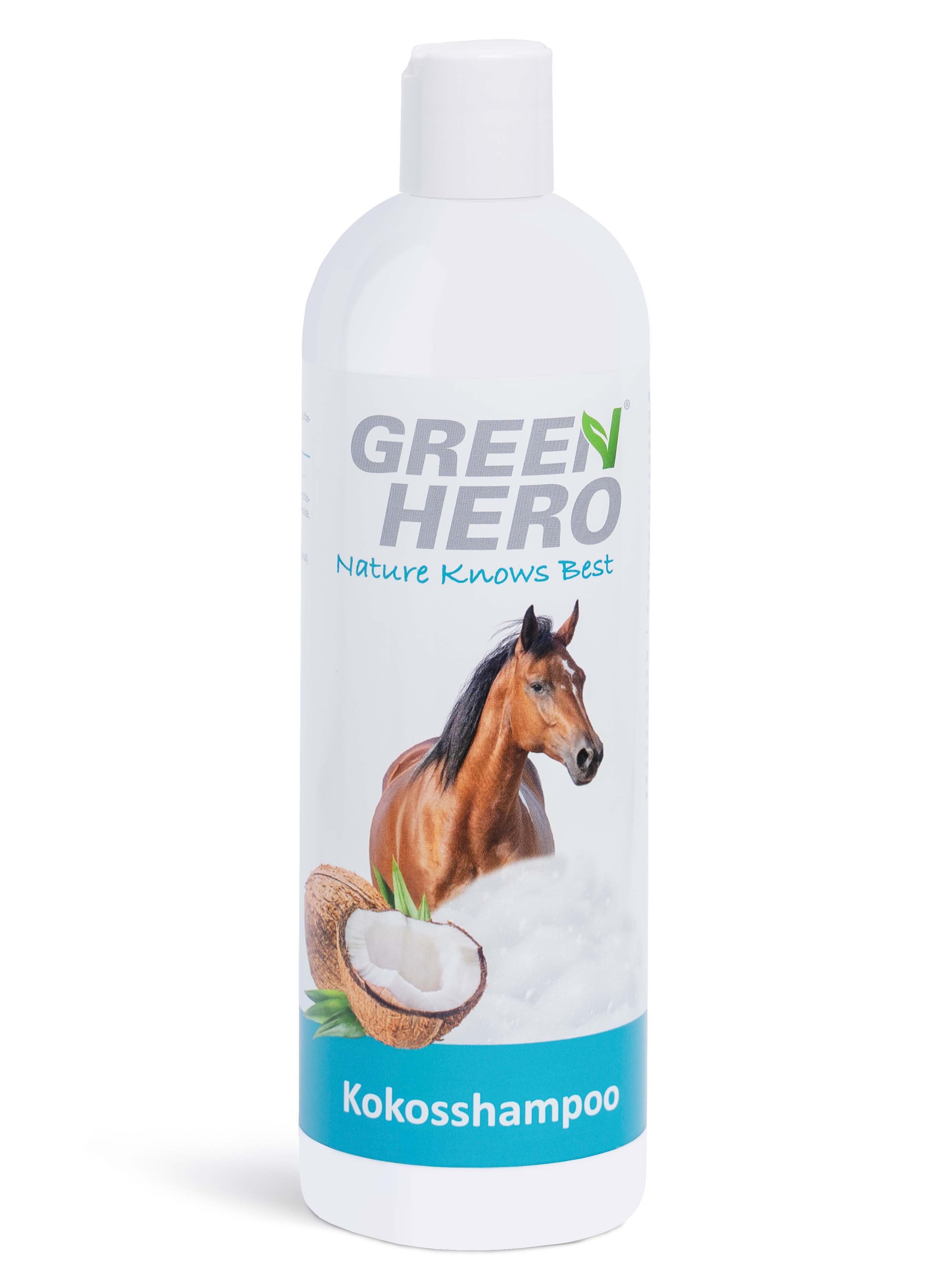 GreenHero Tiershampoo Kokosshampoo für Pferde - natürliches Kokosöl, 500 ml | Tier-Shampoos