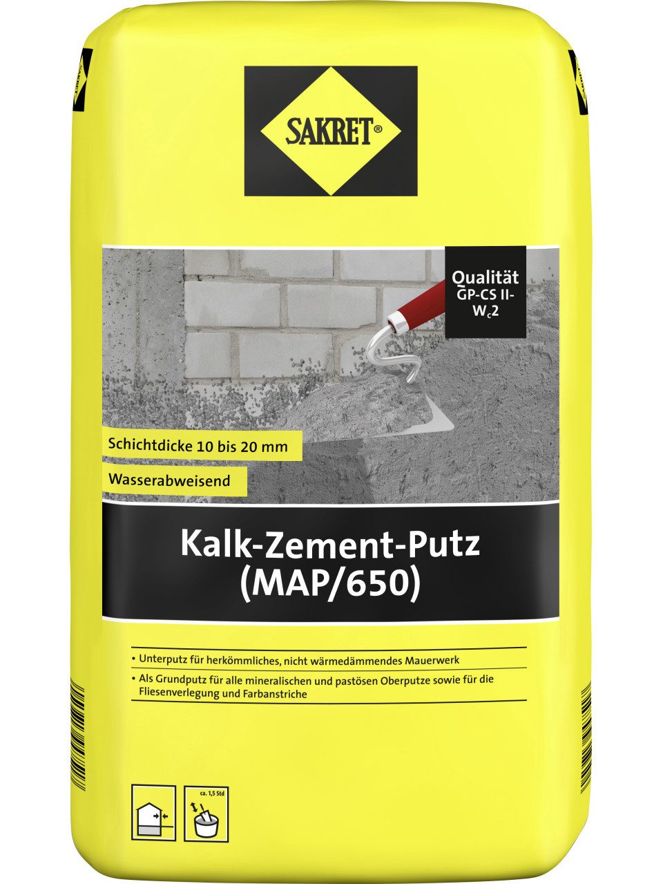 Sakret Gips-Kalk-Putz SAKRET Kalk-Zement-Putz (MAP/650) 10 kg Sack