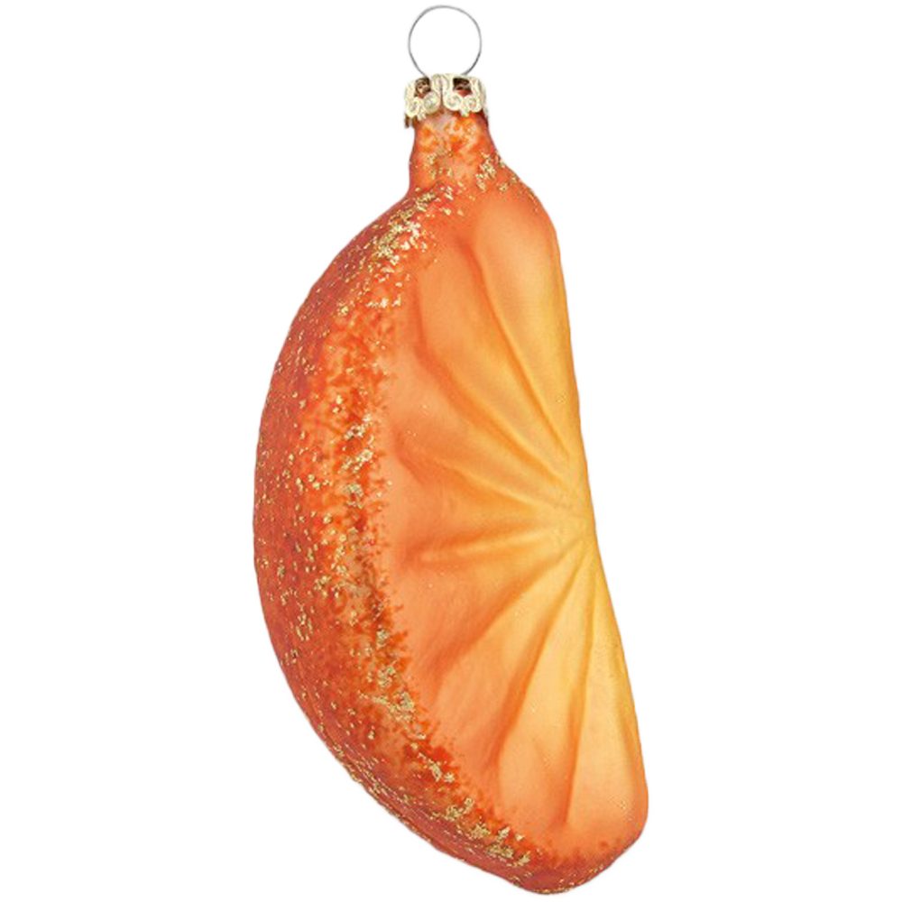 Thüringer Glasdesign Christbaumschmuck Orange 10cm mandarine (1-tlg), mundgeblasen, handbemalt
