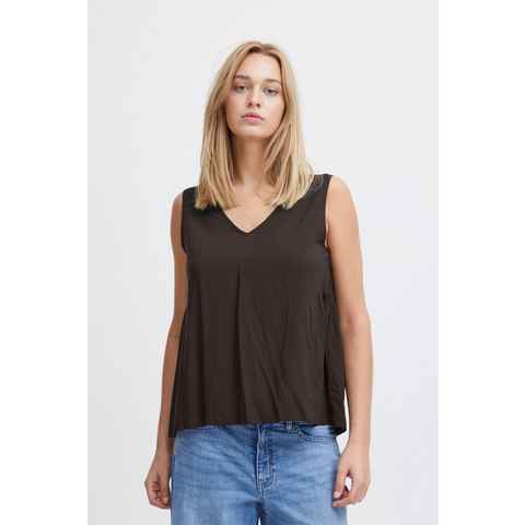 Ichi Tanktop IHMAIN TO2 fließendes Shirttop mit Raffung