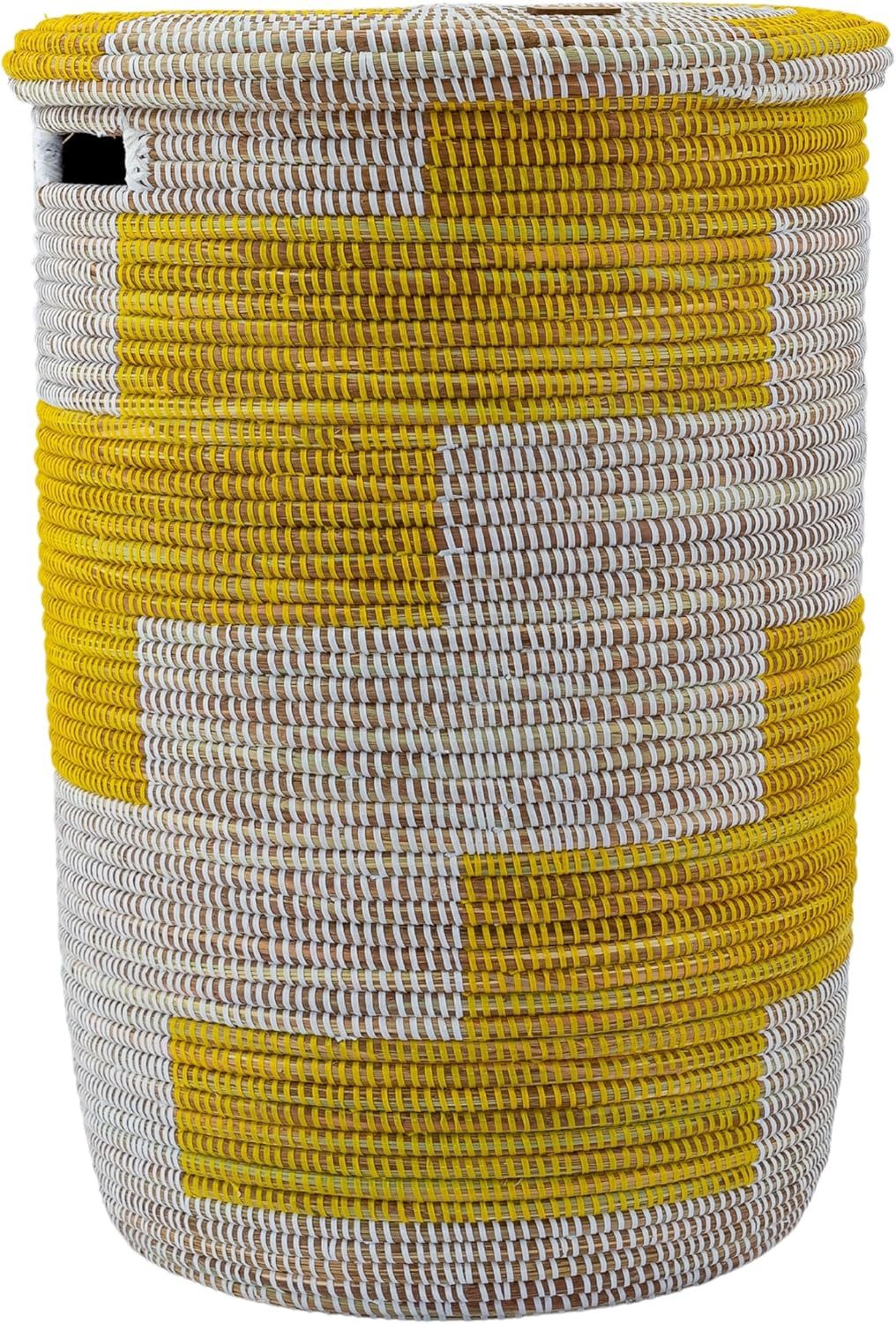 YAADU Wäschekorb mit flachem Deckel 80L günstig online kaufen