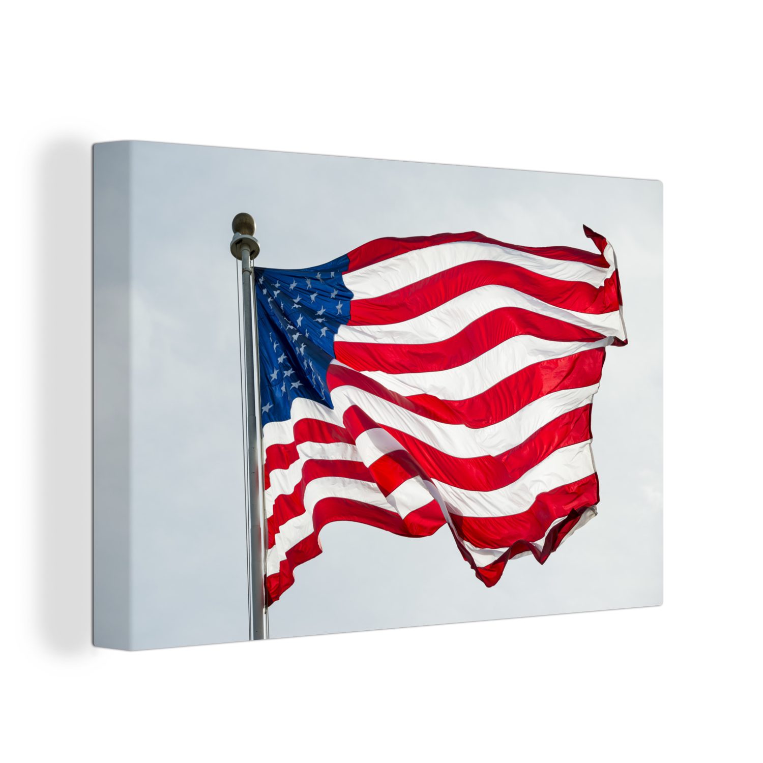 OneMillionCanvasses® Leinwandbild Amerika - Flagge - Luft, (1 St), Wandbild Leinwandbilder, Aufhängefertig, Wanddeko, 30x20 cm